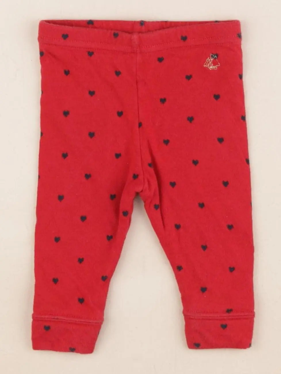 Petit Bateau - legging doublé rouge - 3 mois