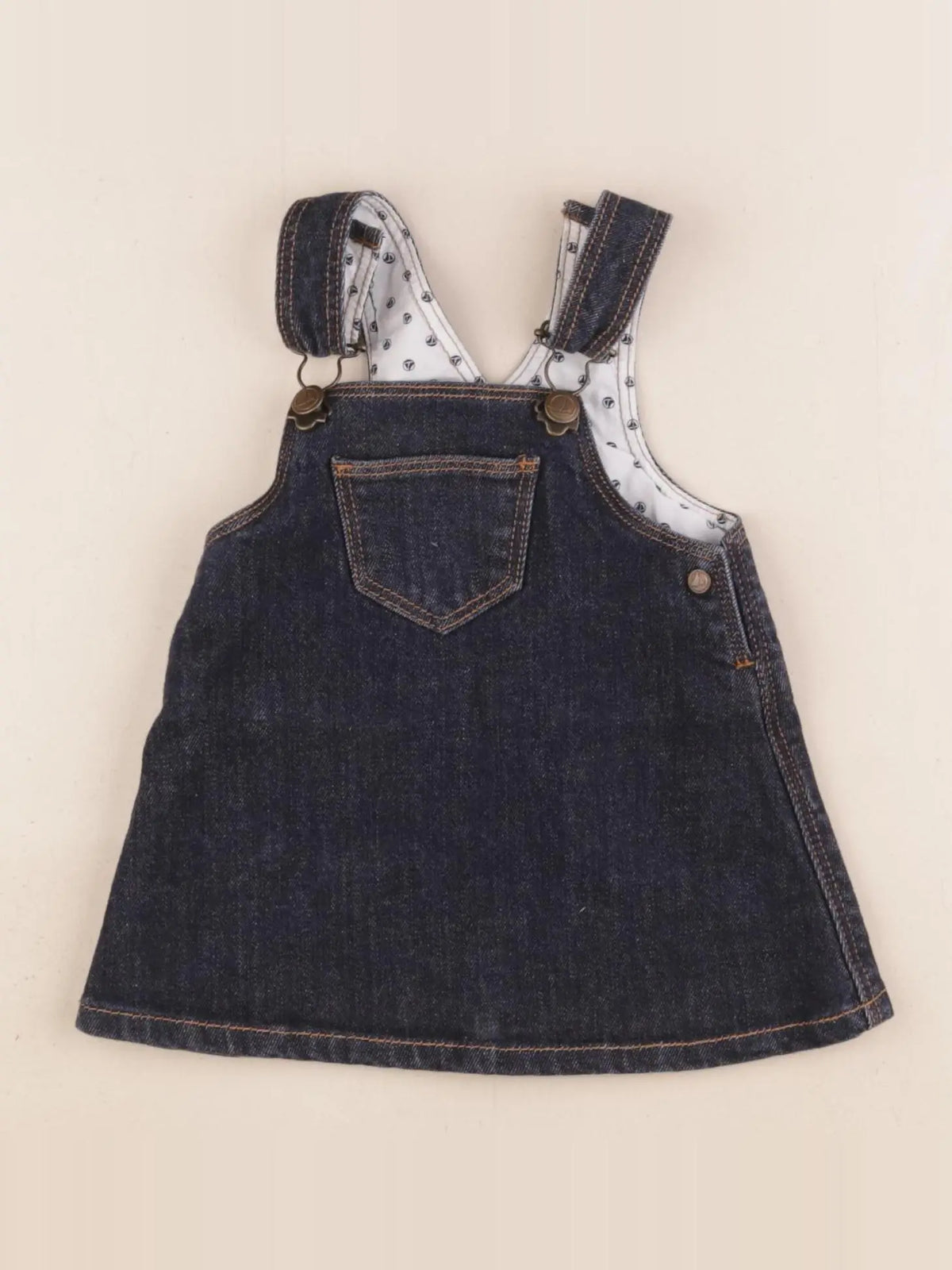 Petit Bateau - robe bleu - 3 mois