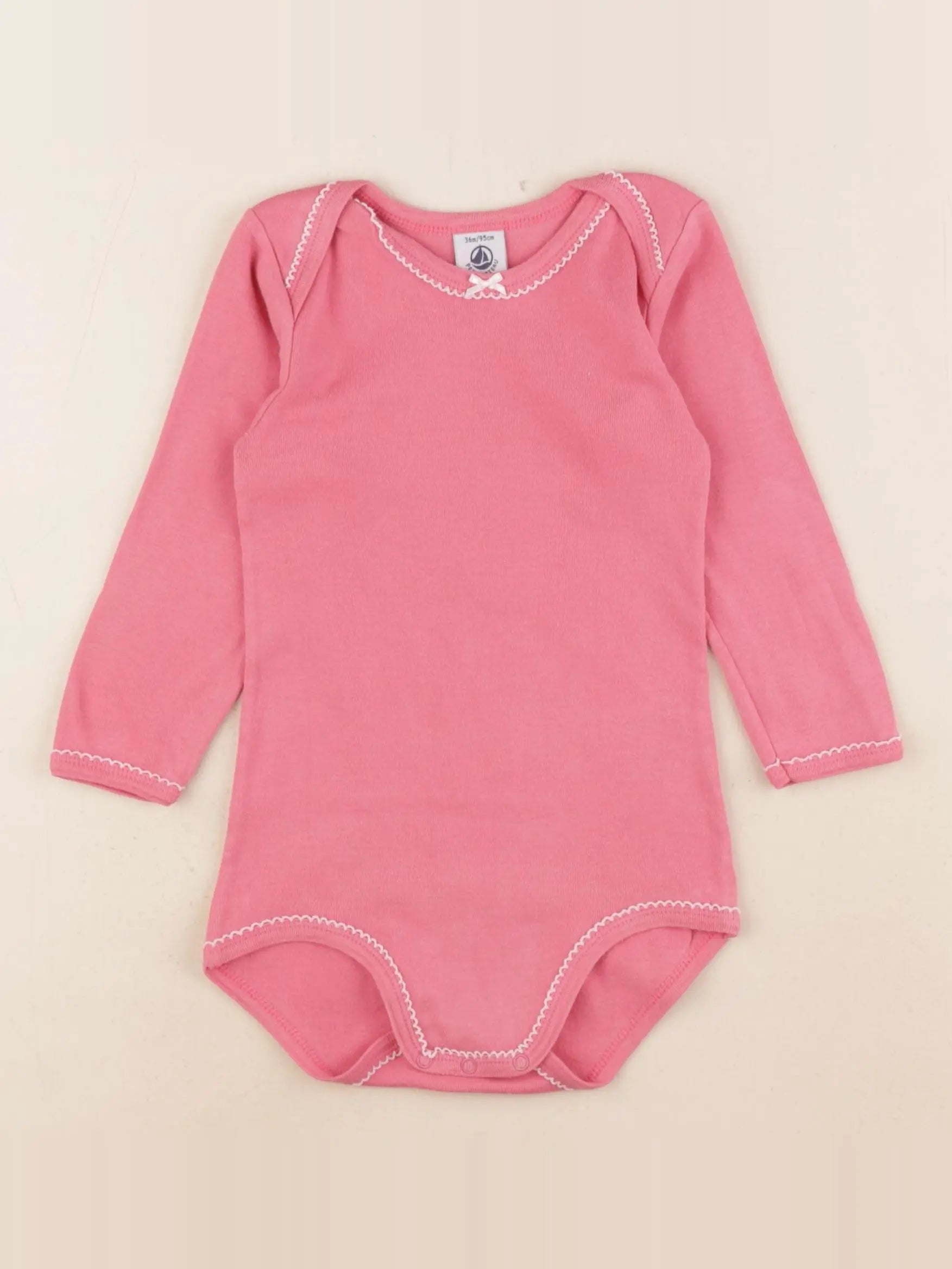 Petit Bateau - body rose - 36 mois