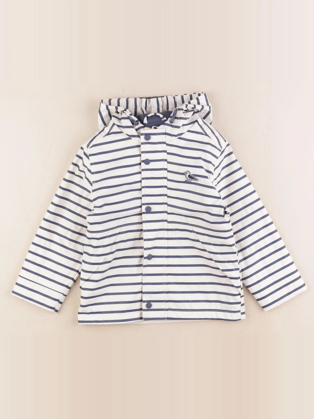 Vertbaudet - imperméable bleu, blanc - 36 mois