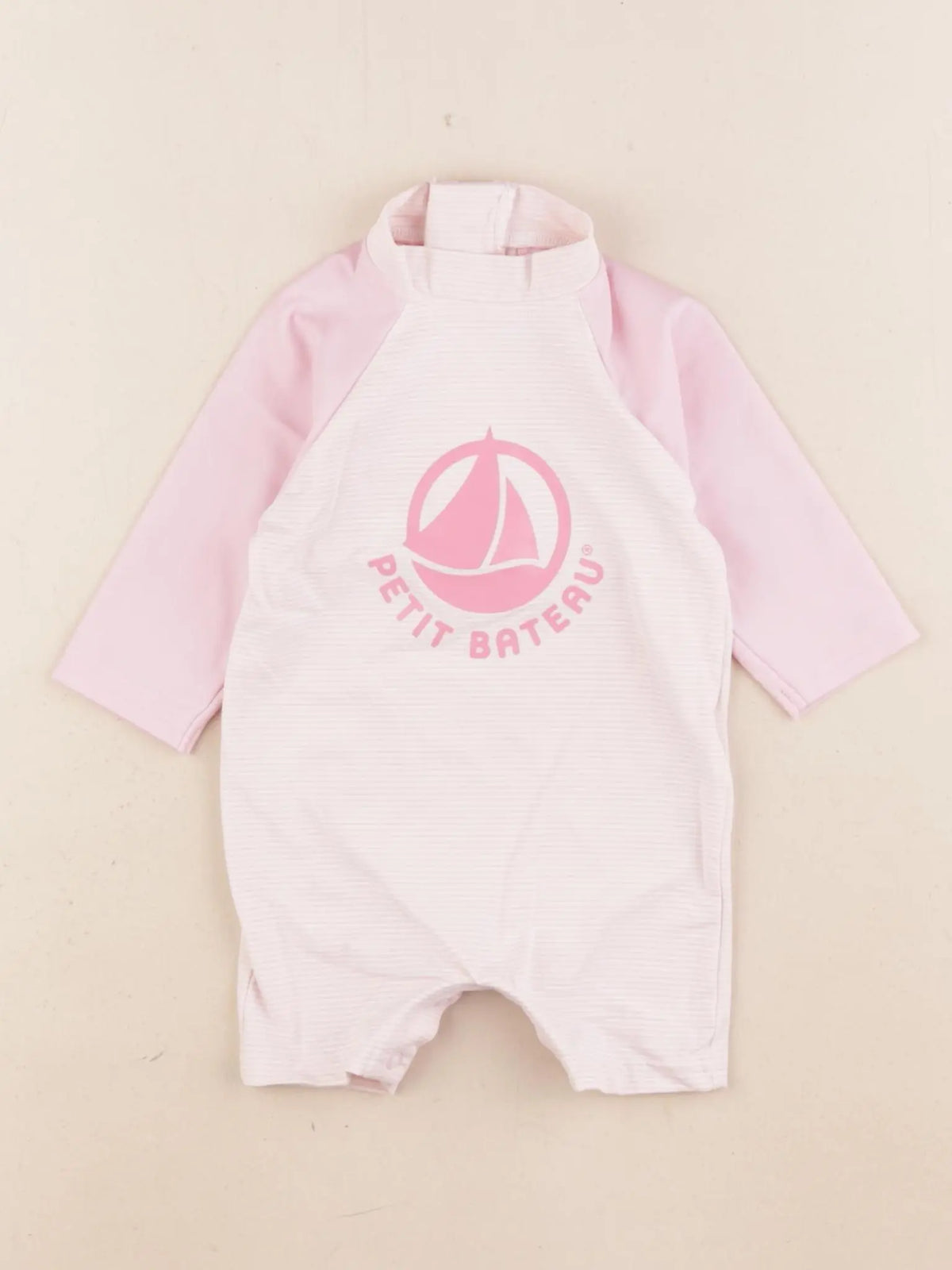 Petit Bateau - combi de bain rose - 6 mois