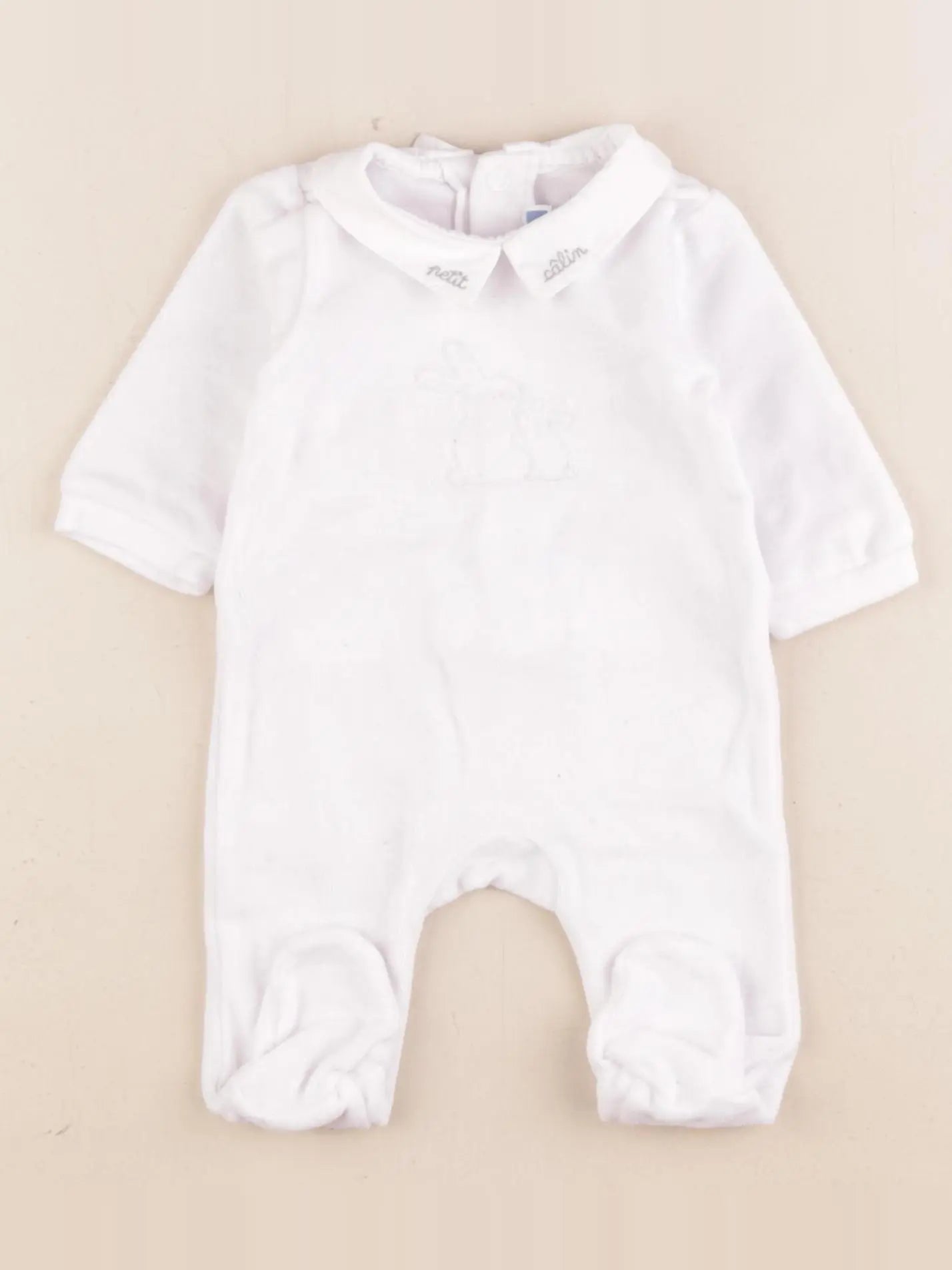 Jacadi - pyjama velours blanc - 1 mois