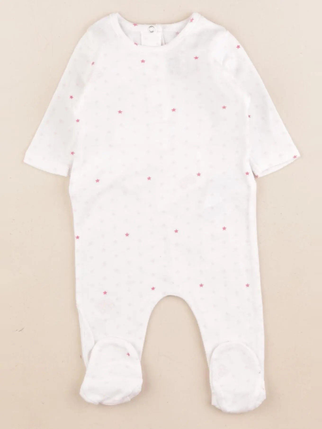 Bonton - pyjama coton rose, blanc - 1 mois
