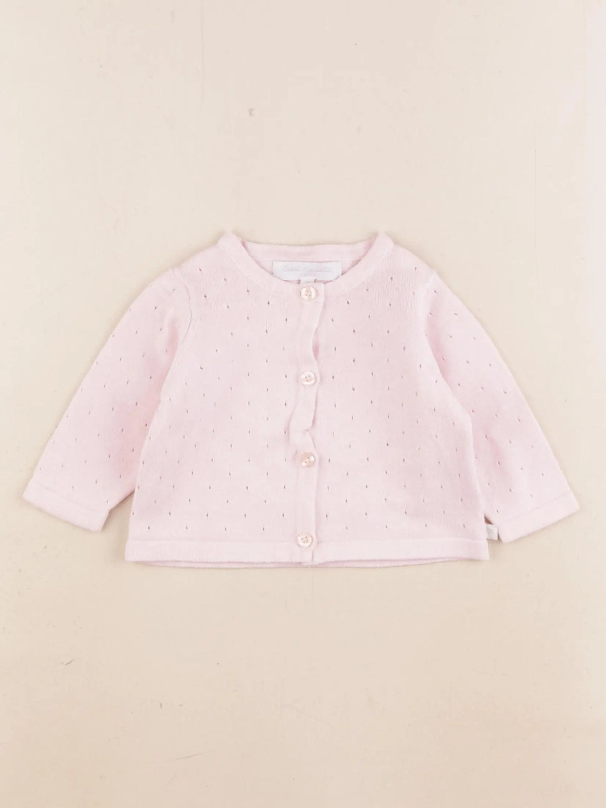 Cadet Rousselle - gilet rose - 3 mois