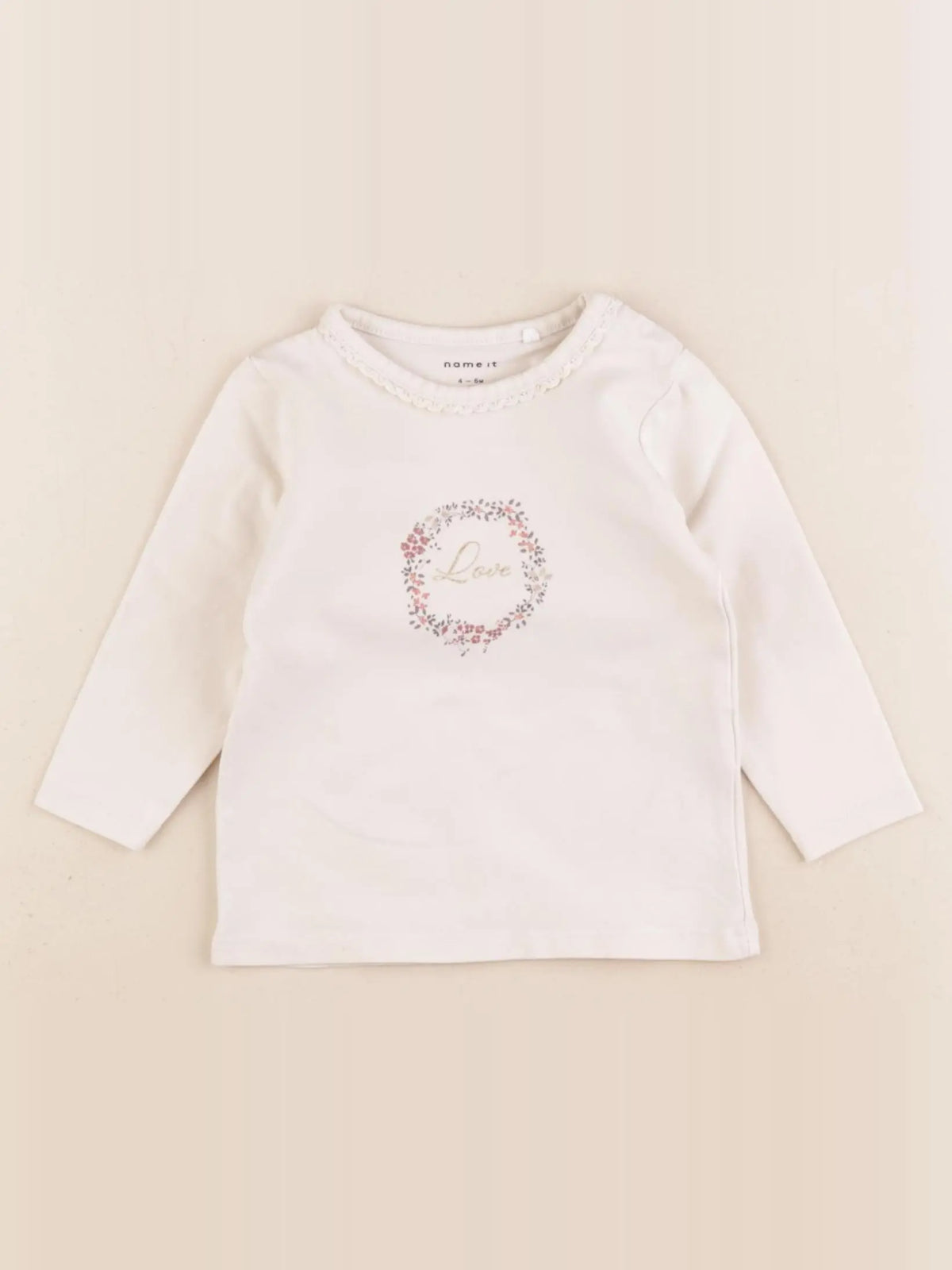 Name it - tee-shirt beige - 4/6 mois