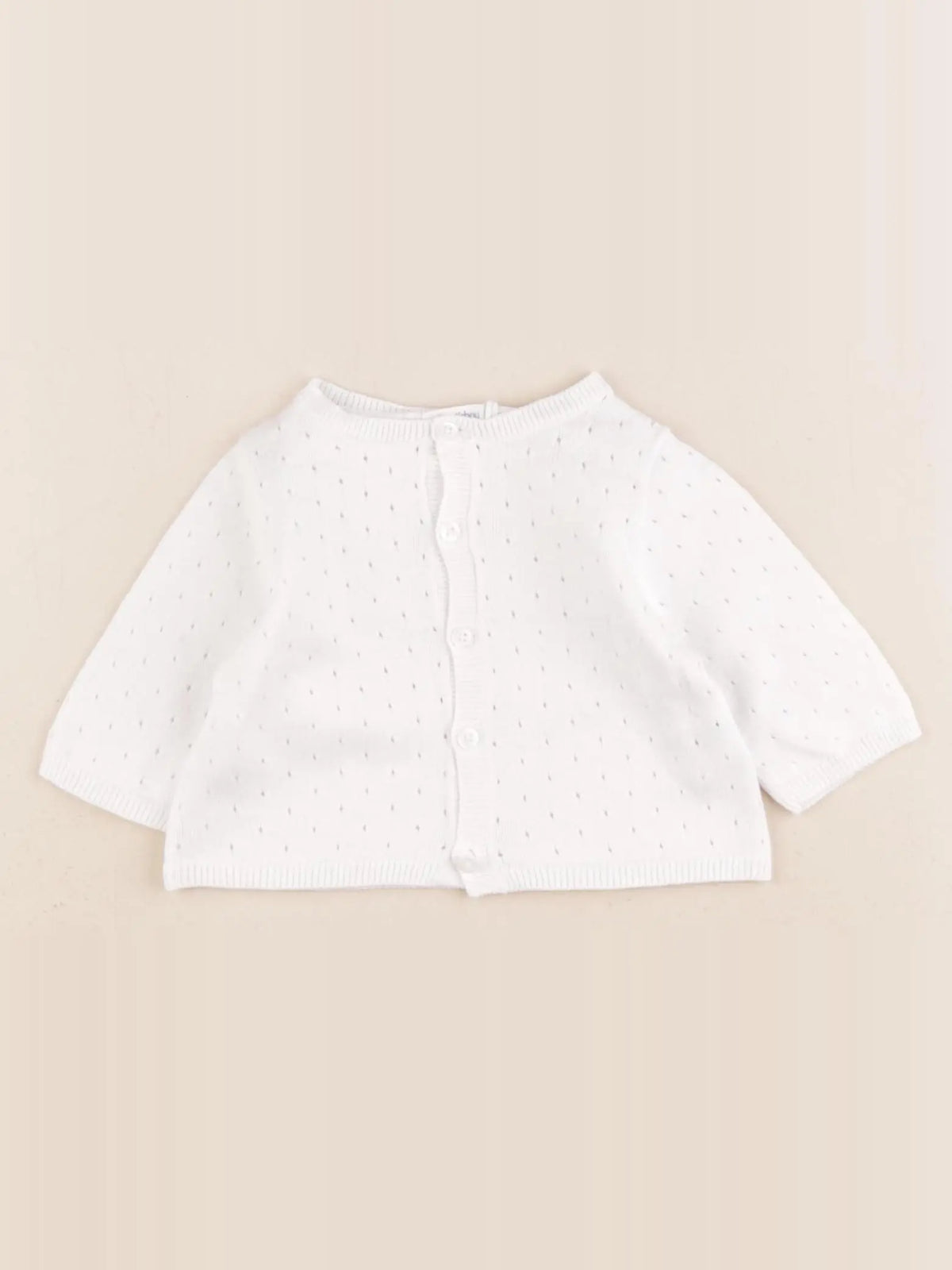 Boutchou - gilet blanc - 3 mois