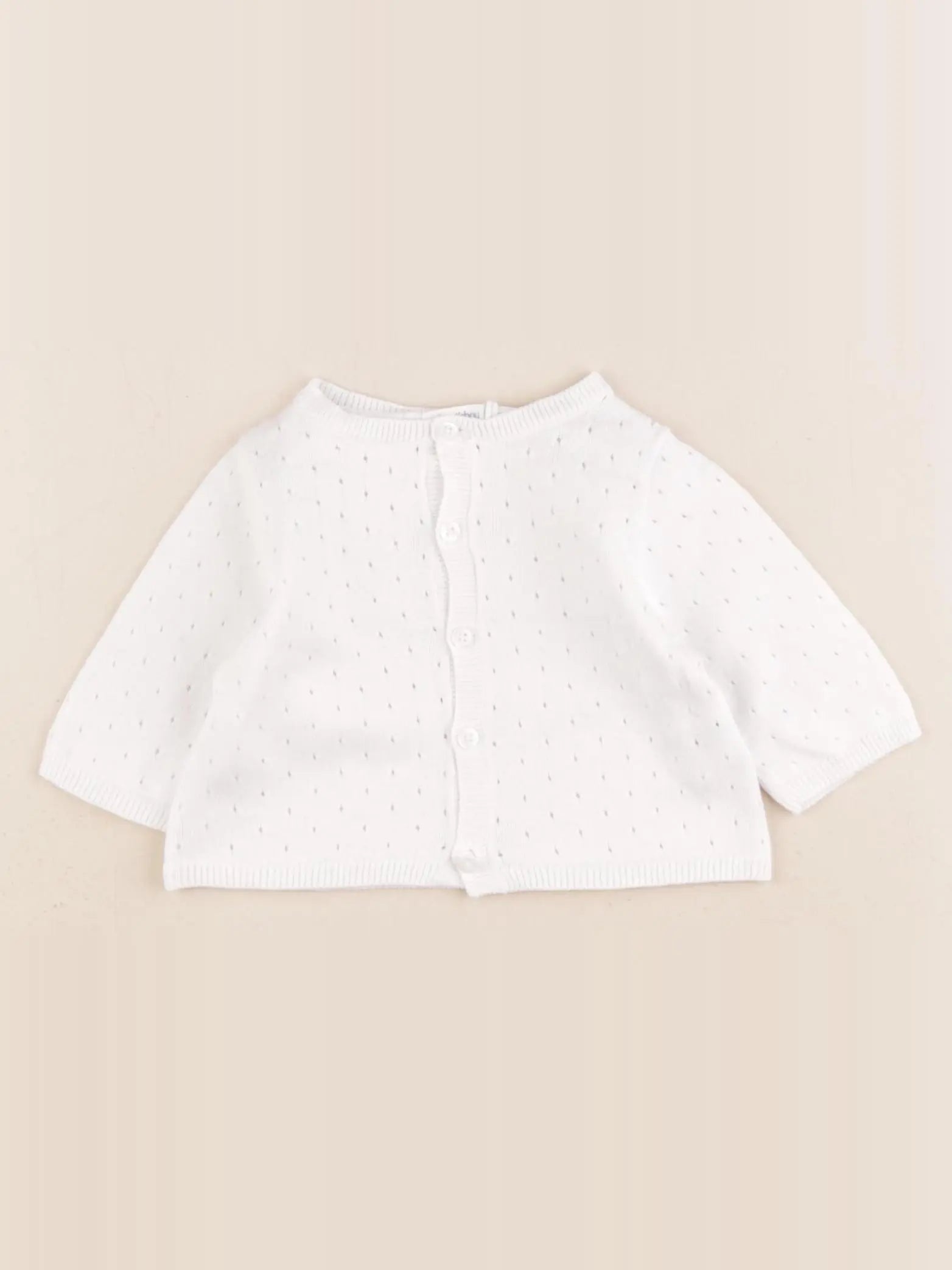 Boutchou - gilet blanc - 3 mois