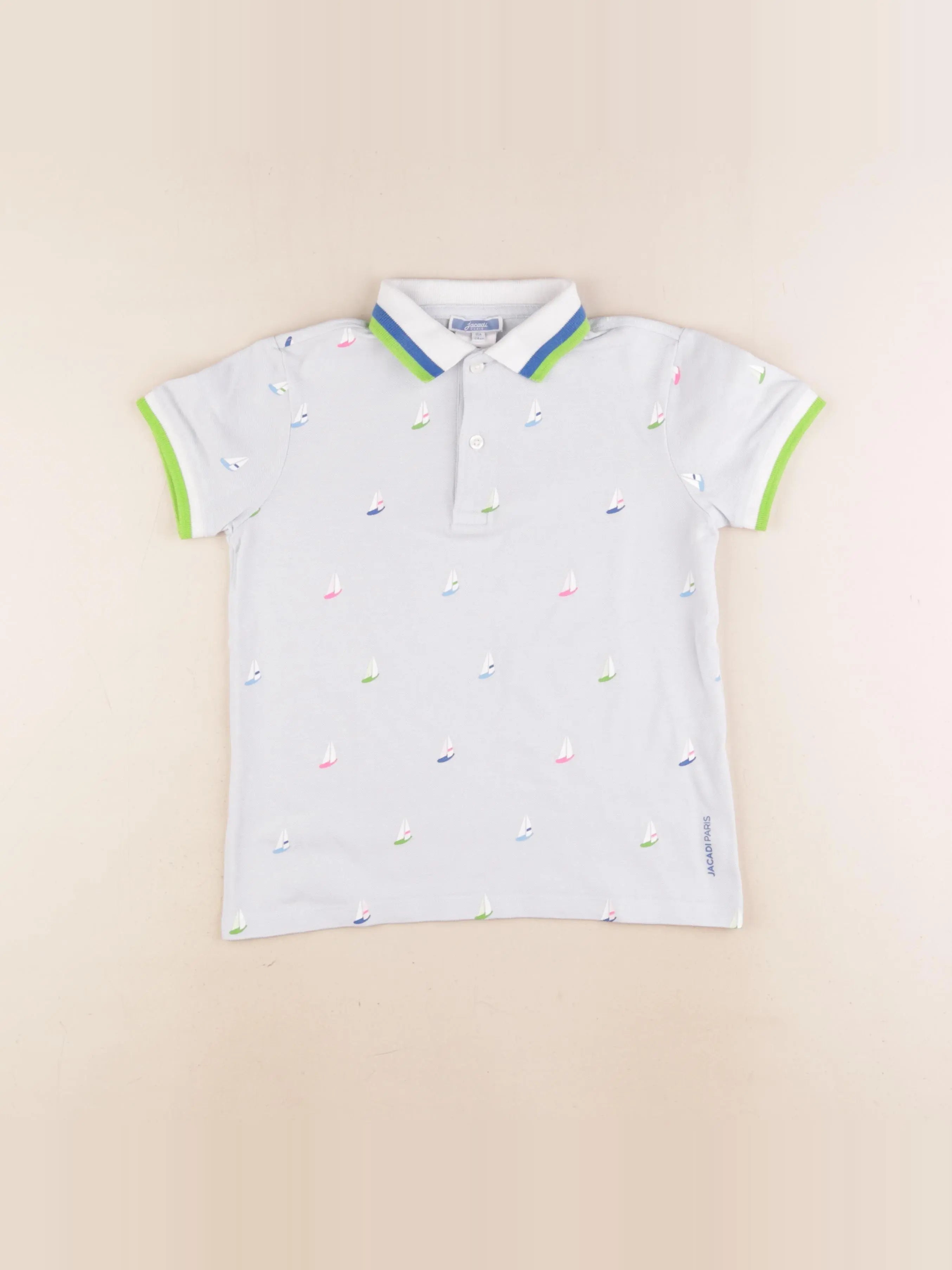 Jacadi - polo bleu - 8 ans