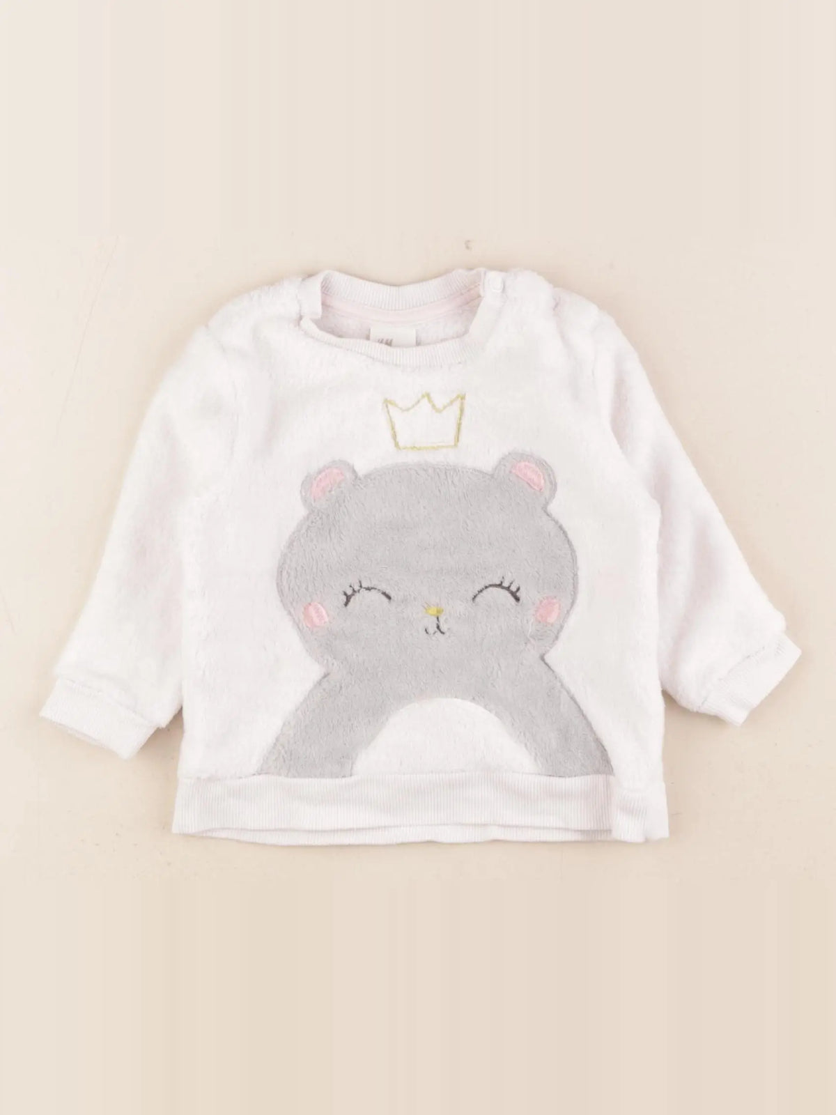 H&M - pull blanc - 3/6 mois