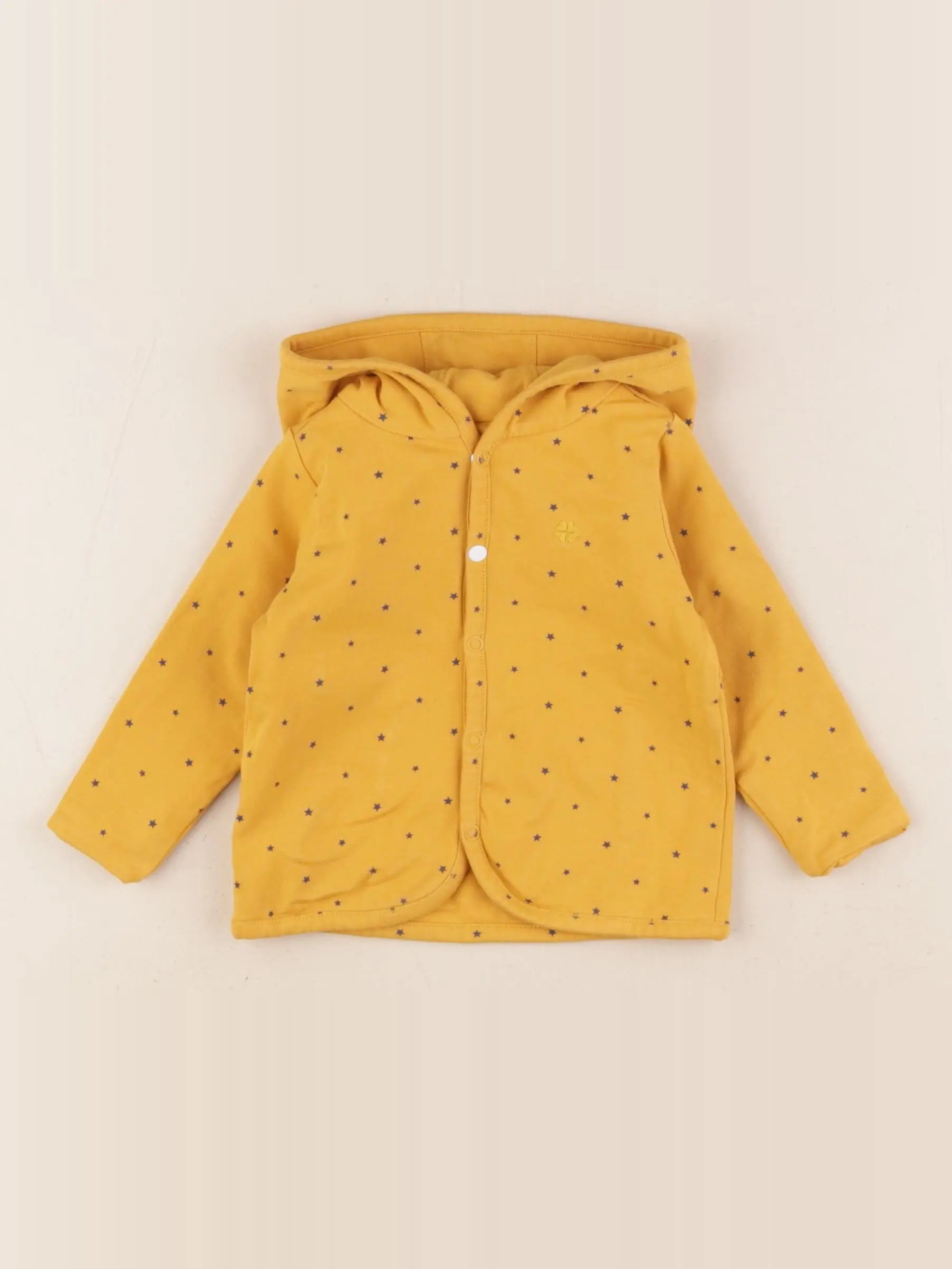 Noppies - gilet réversible jaune - 2/4 mois