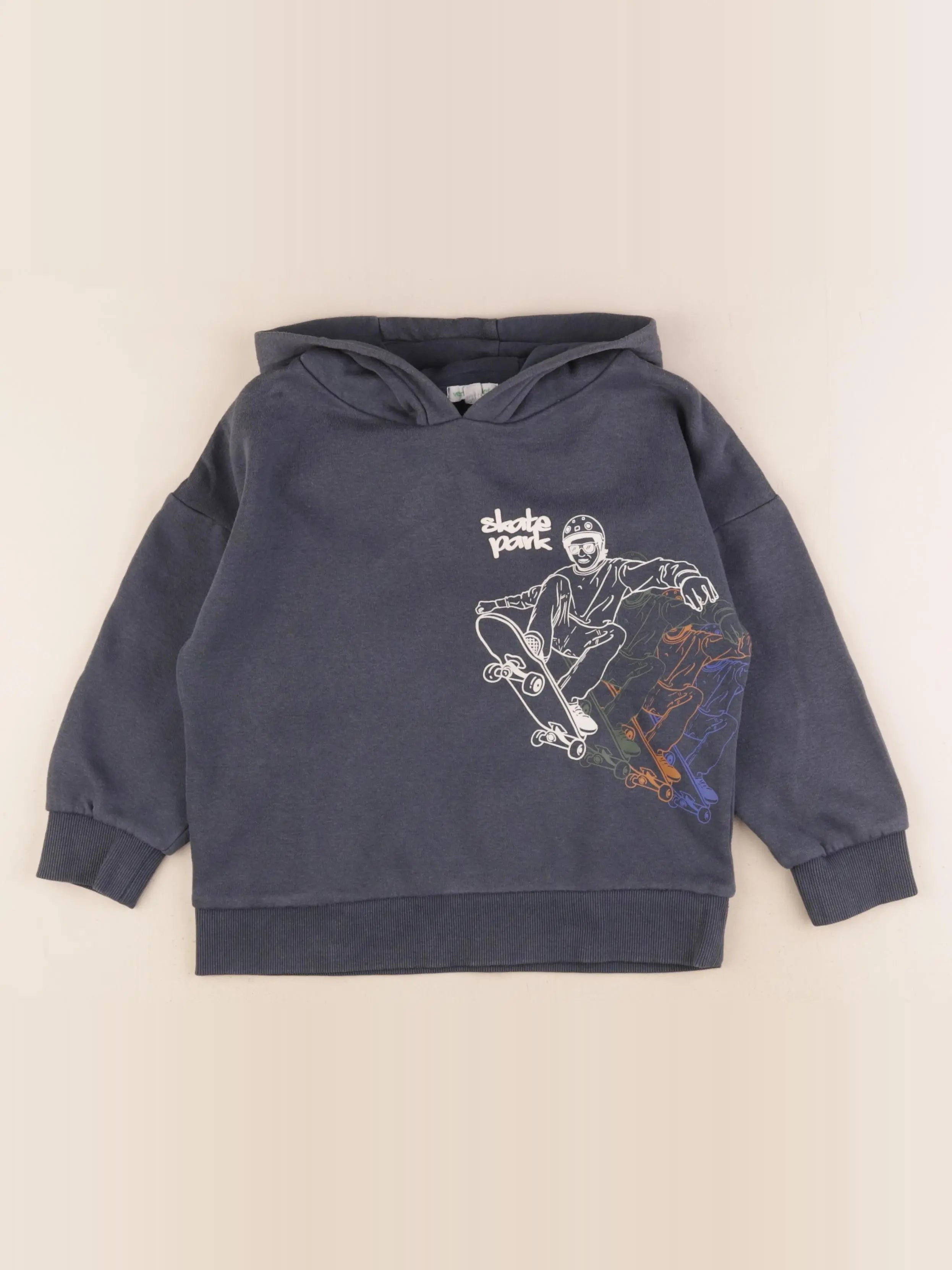 Vertbaudet - sweat bleu - 6 ans