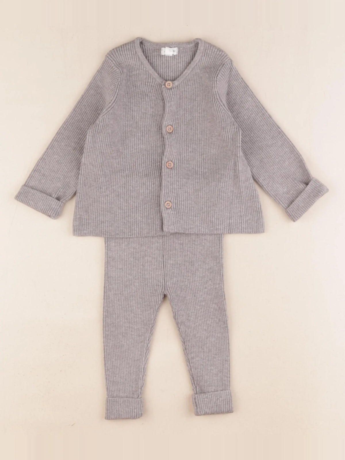 Vertbaudet - ensemble gris - 6 mois