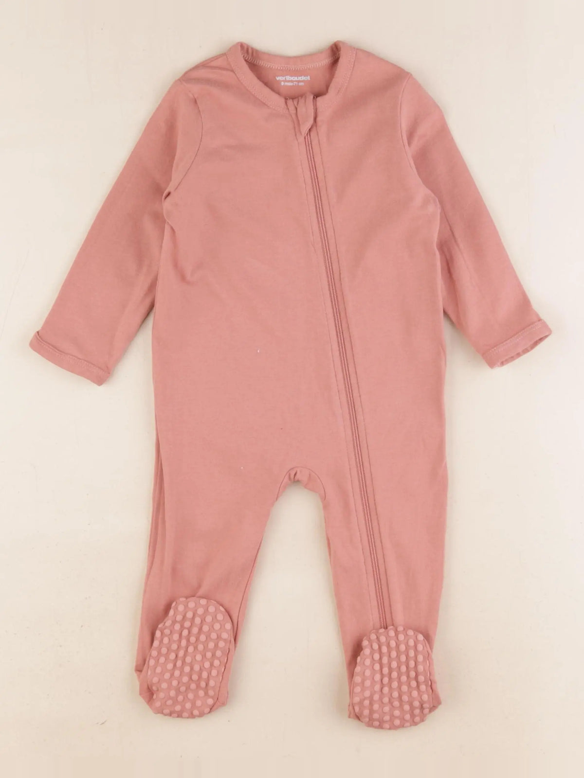 Vertbaudet - pyjama coton rose - 9 mois