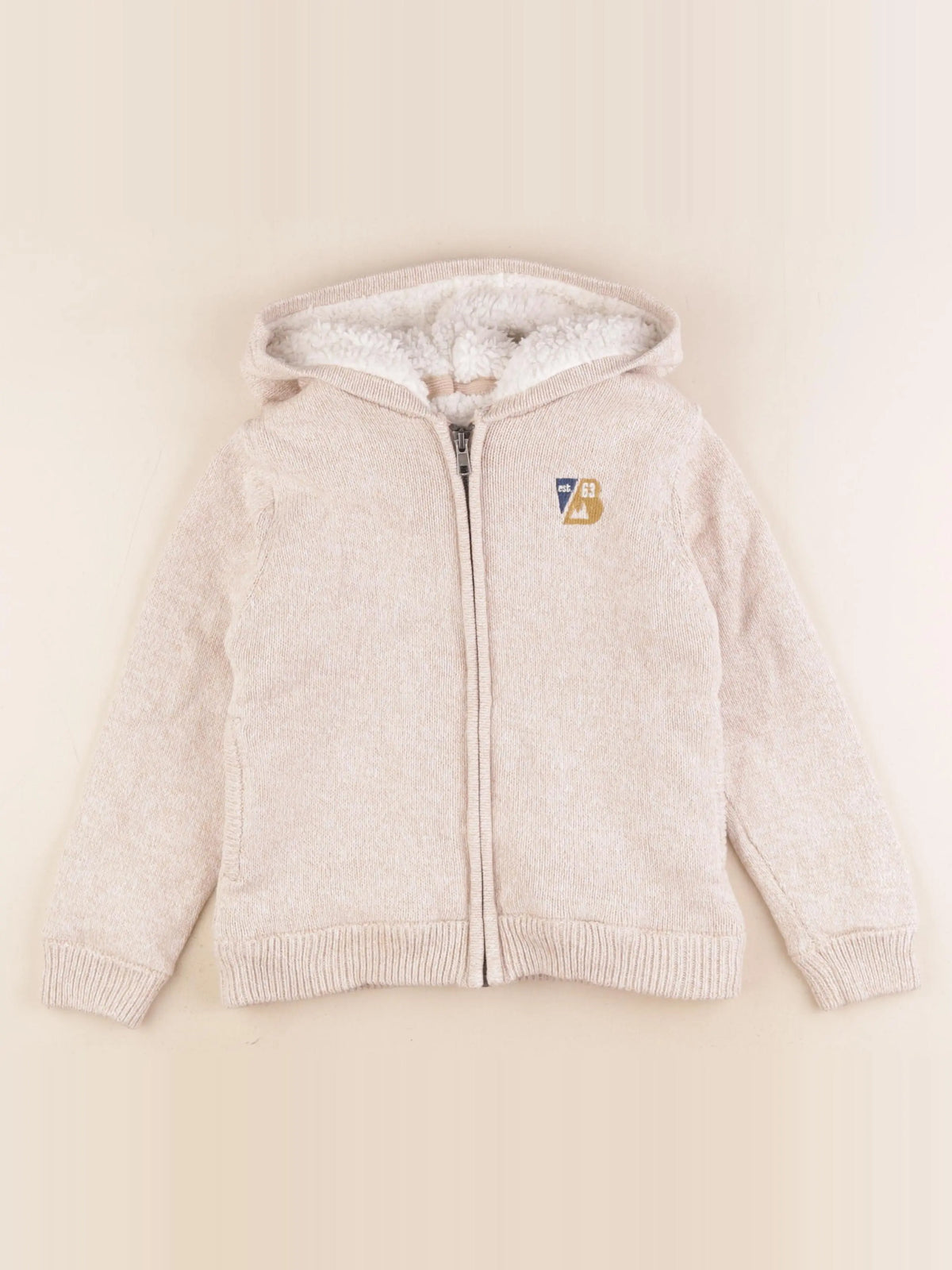 Vertbaudet - gilet beige - 6 ans