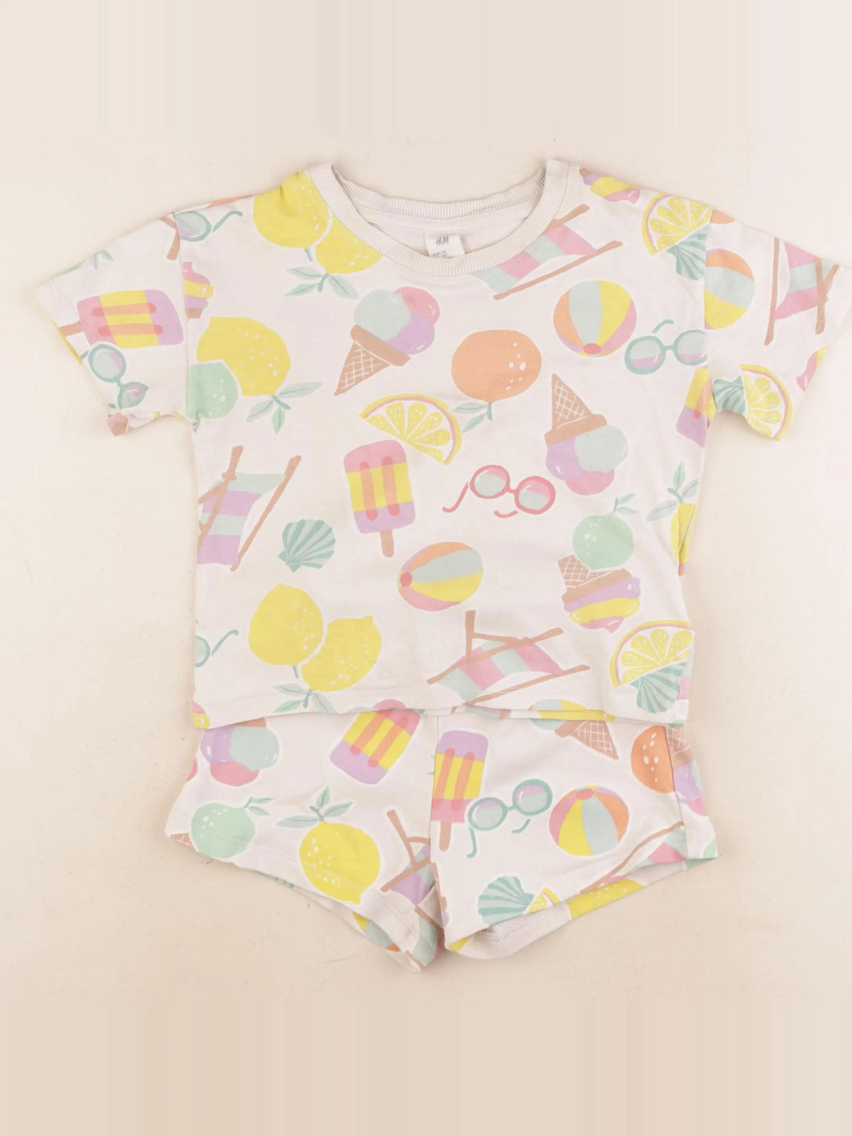 H&M - ensemble multicolore - 2/3 ans