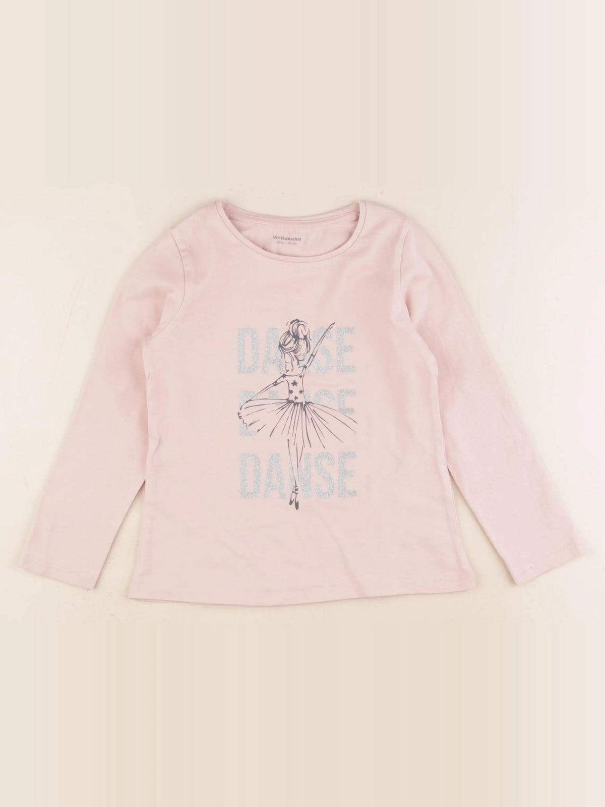 Vertbaudet - tee-shirt rose - 5 ans