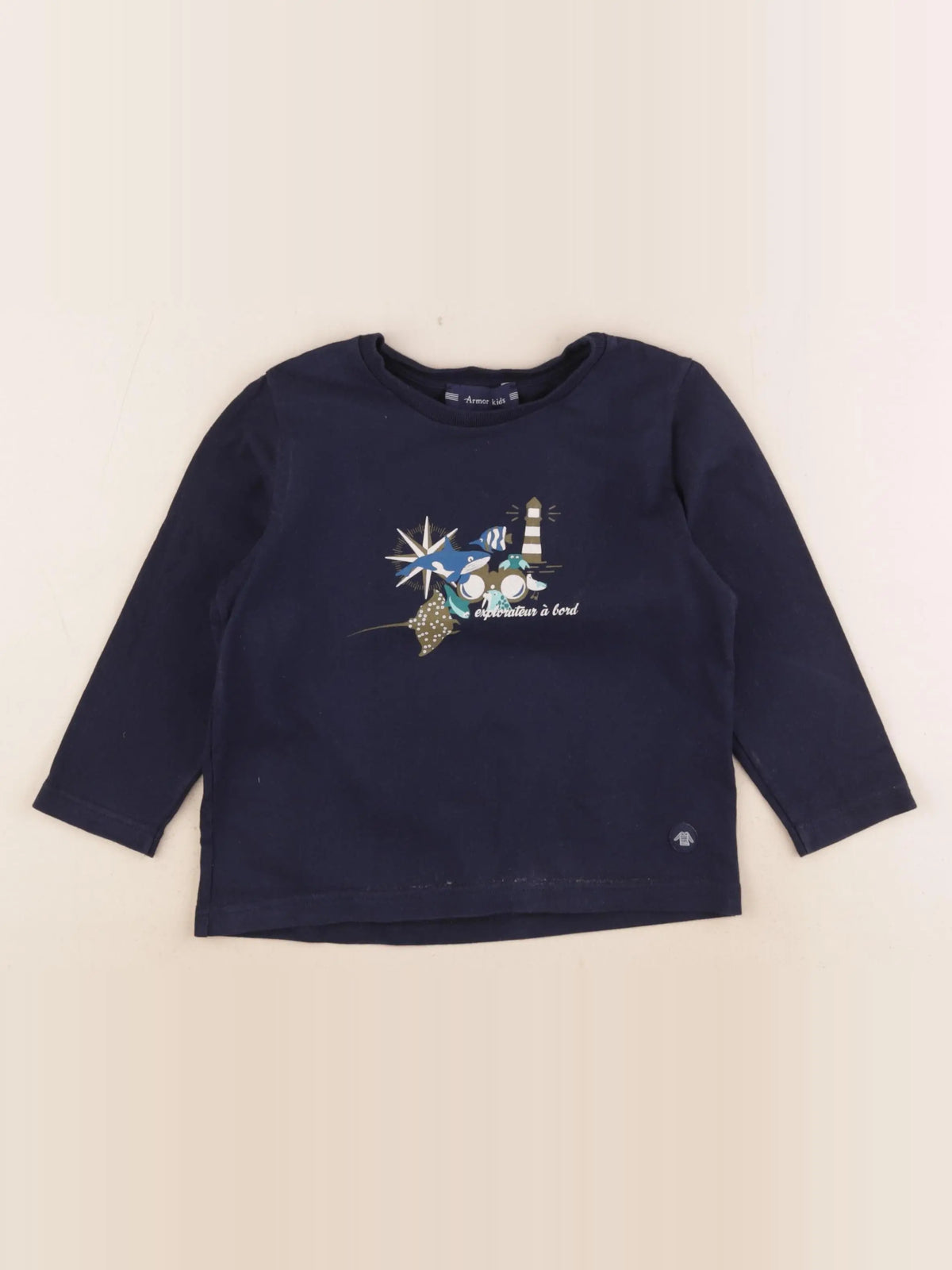 Armor Lux - tee-shirt bleu - 4 ans