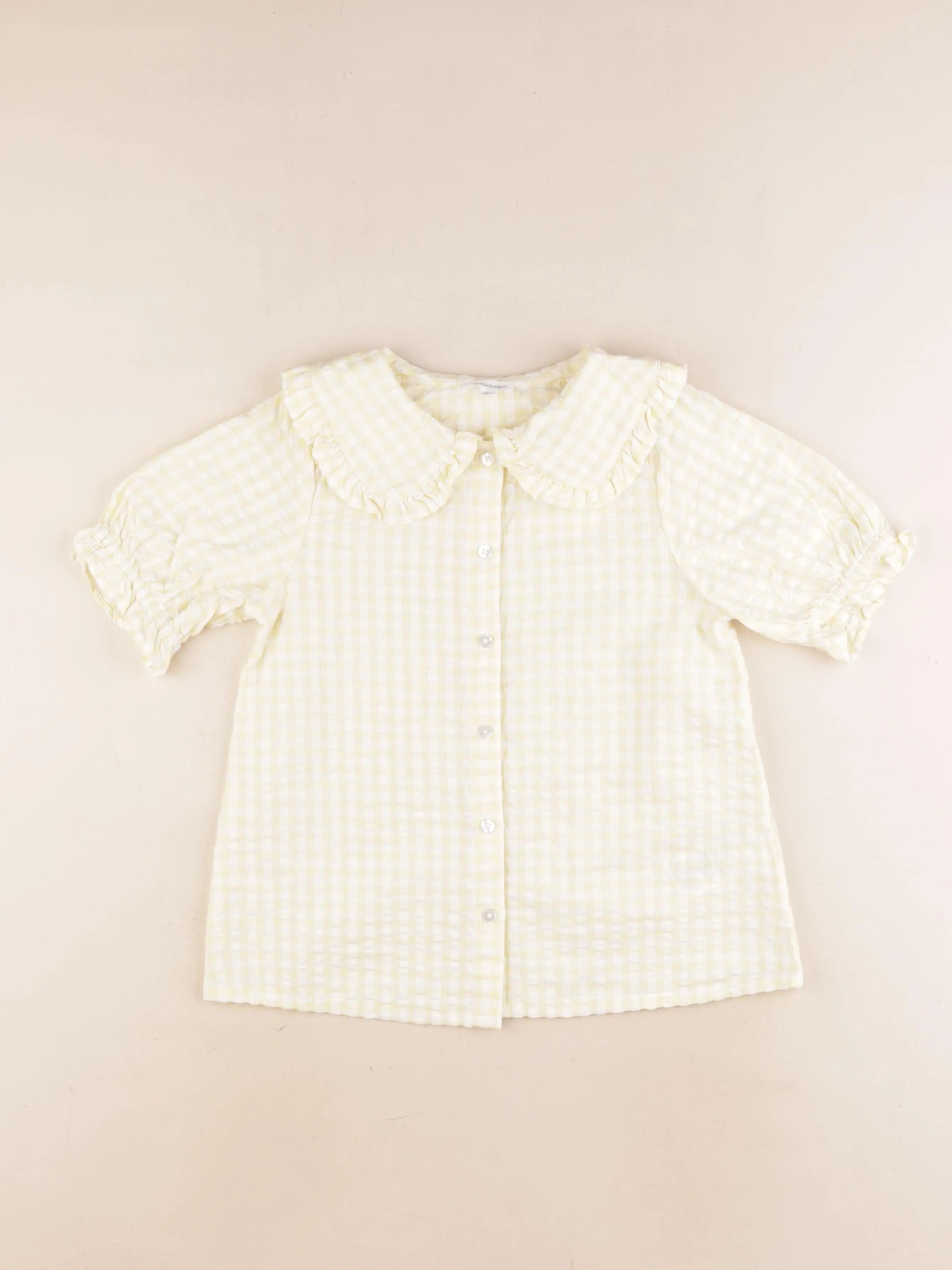 Vertbaudet - chemise jaune - 9 ans