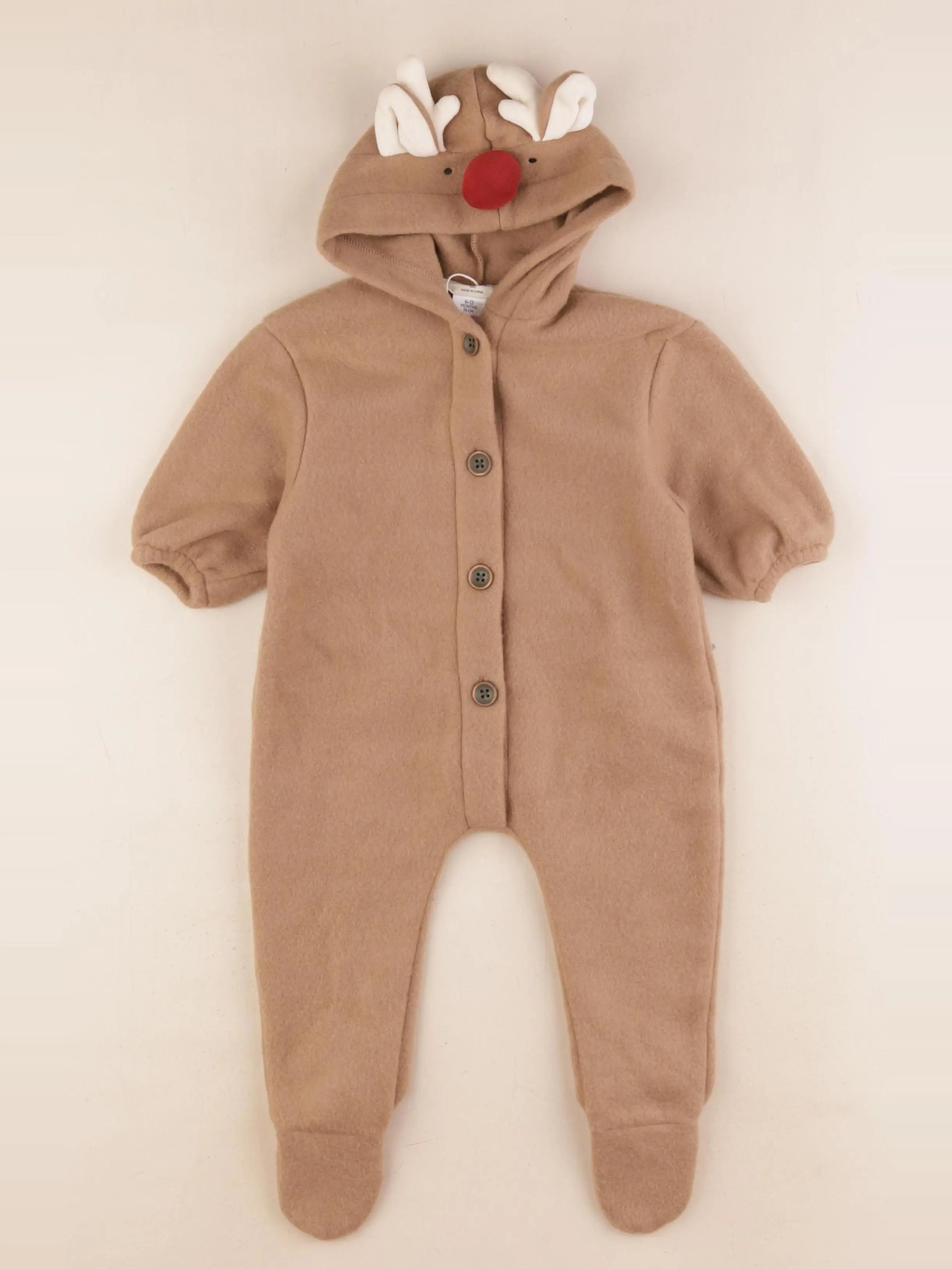 Zara - sur-pyjama marron - 6/12 mois