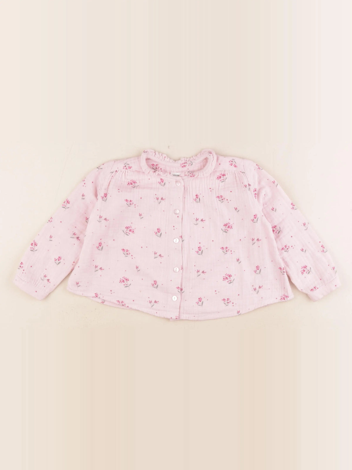 Vertbaudet - chemise rose - 2 ans