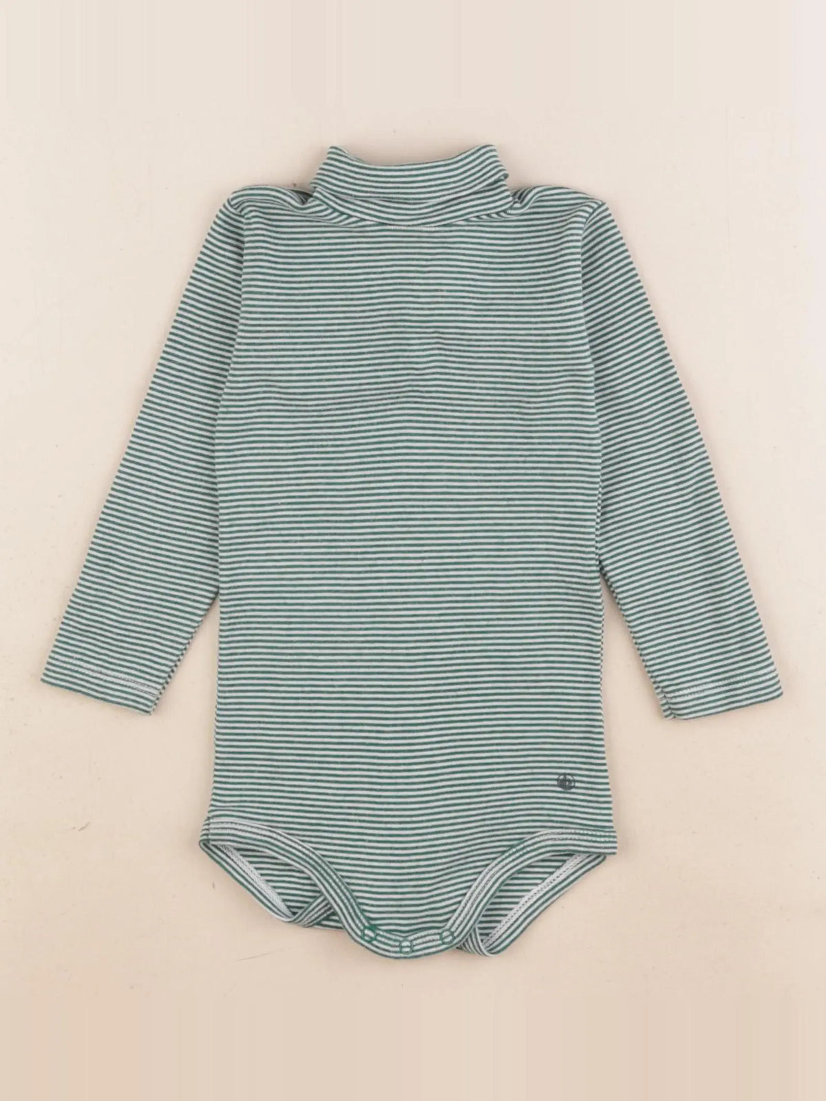 Petit Bateau - body à col vert - 12 mois