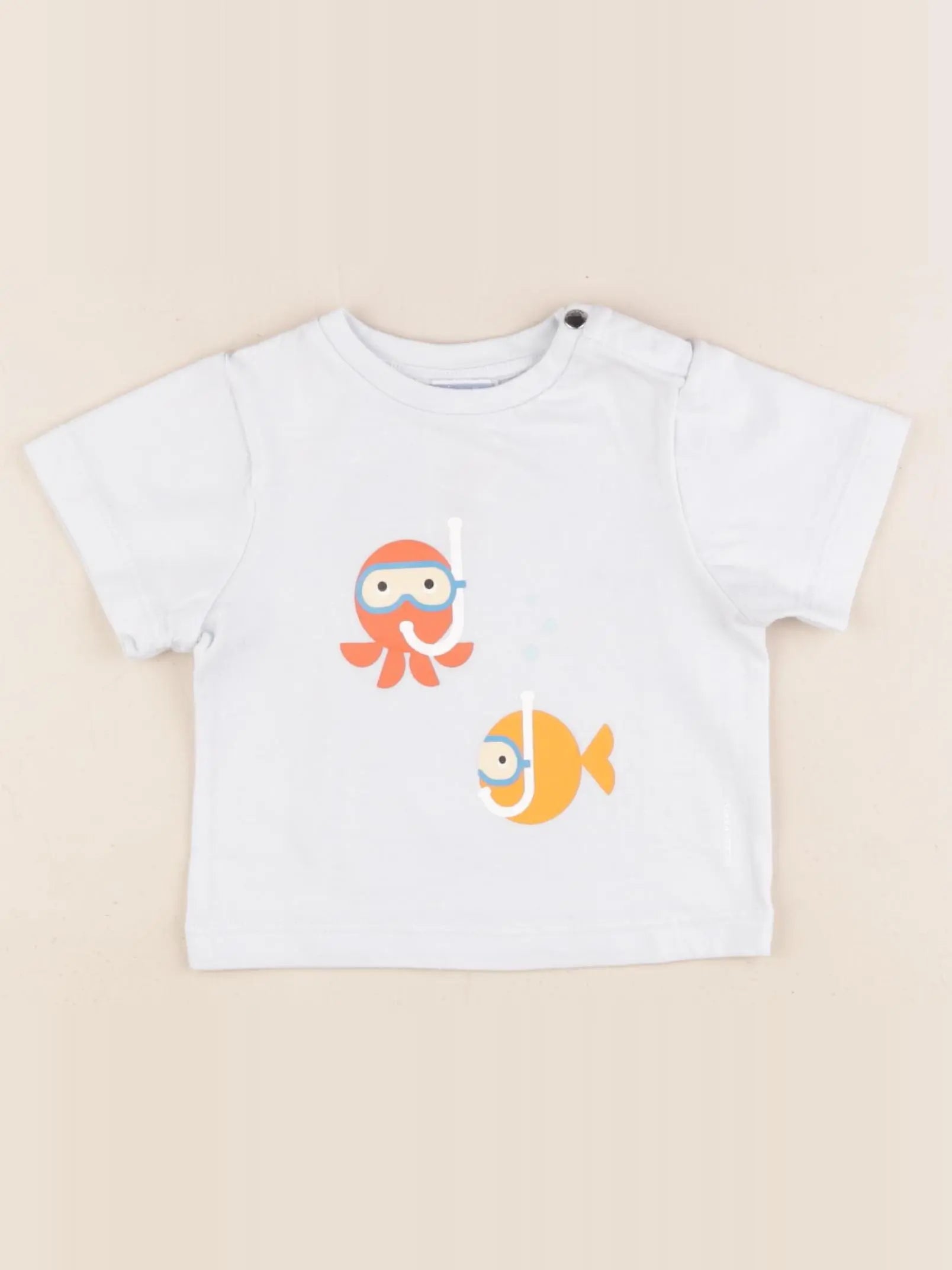 Jacadi - tee-shirt bleu - 12 mois