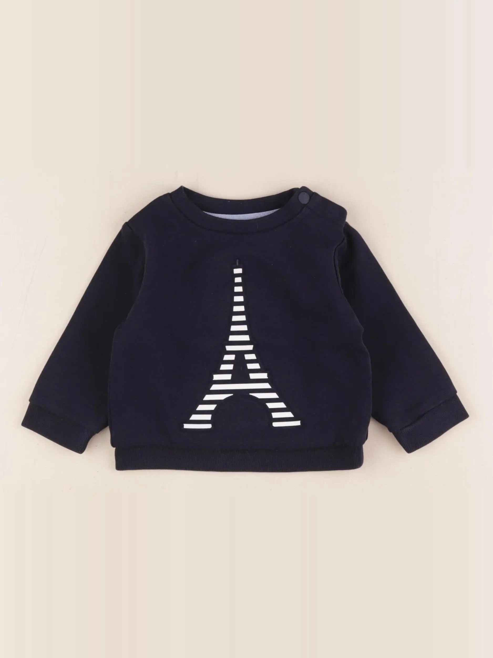 Jacadi - sweat bleu - 12 mois