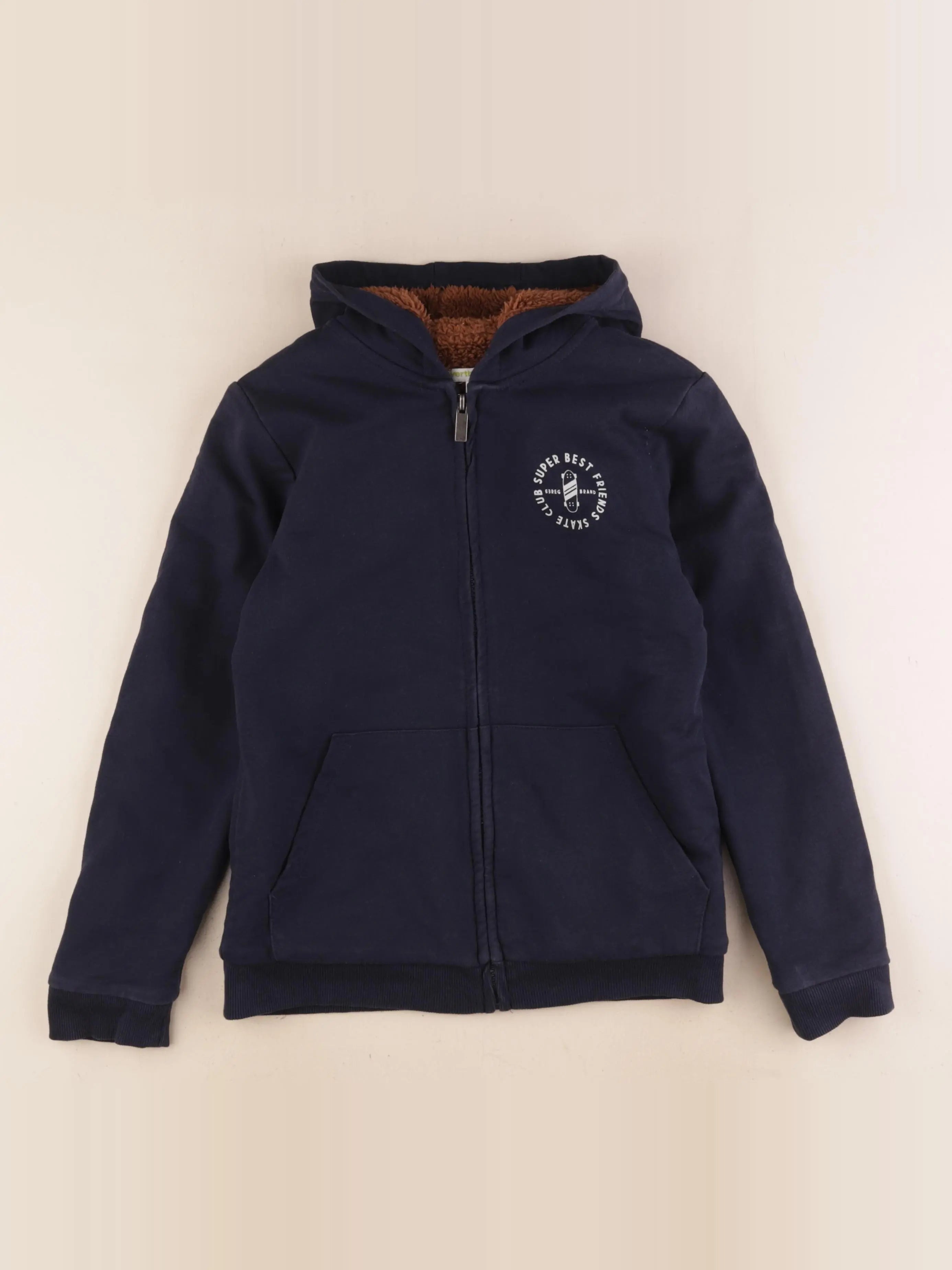 Vertbaudet - sweat bleu - 10 ans