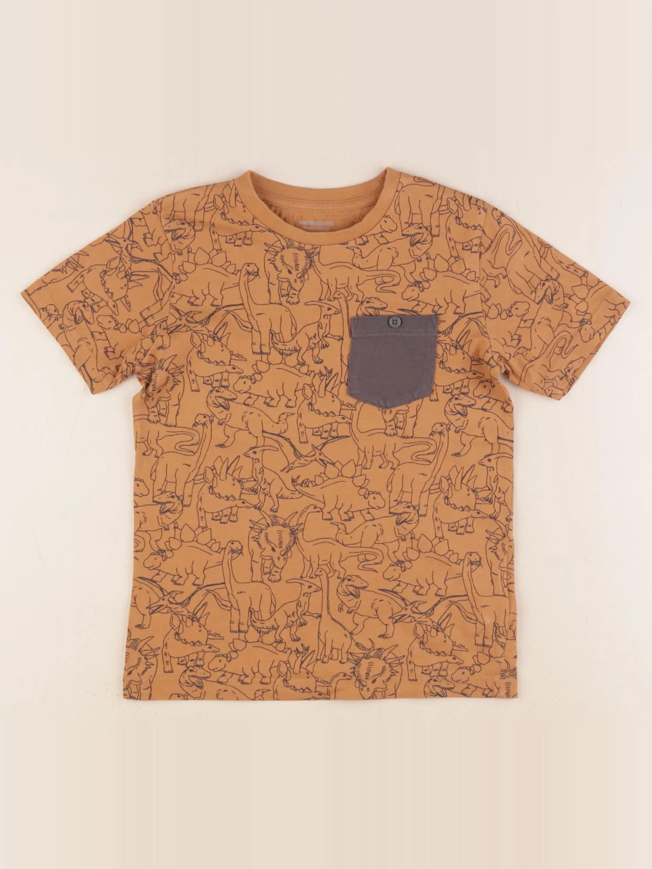 Vertbaudet - tee-shirt marron - 6 ans