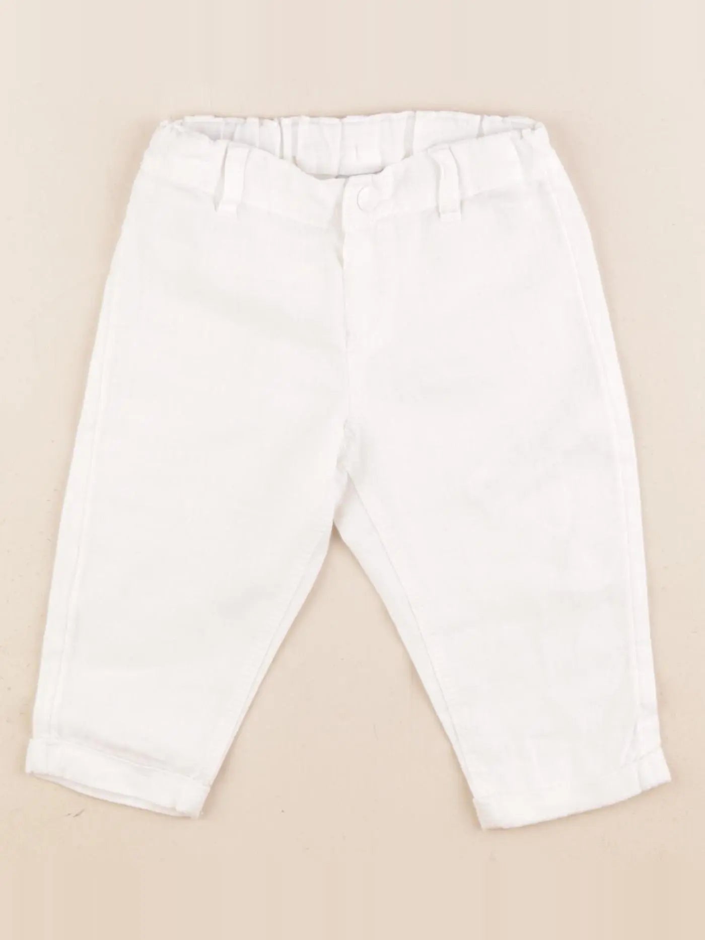 Petit Bateau - pantalon blanc - 12 mois