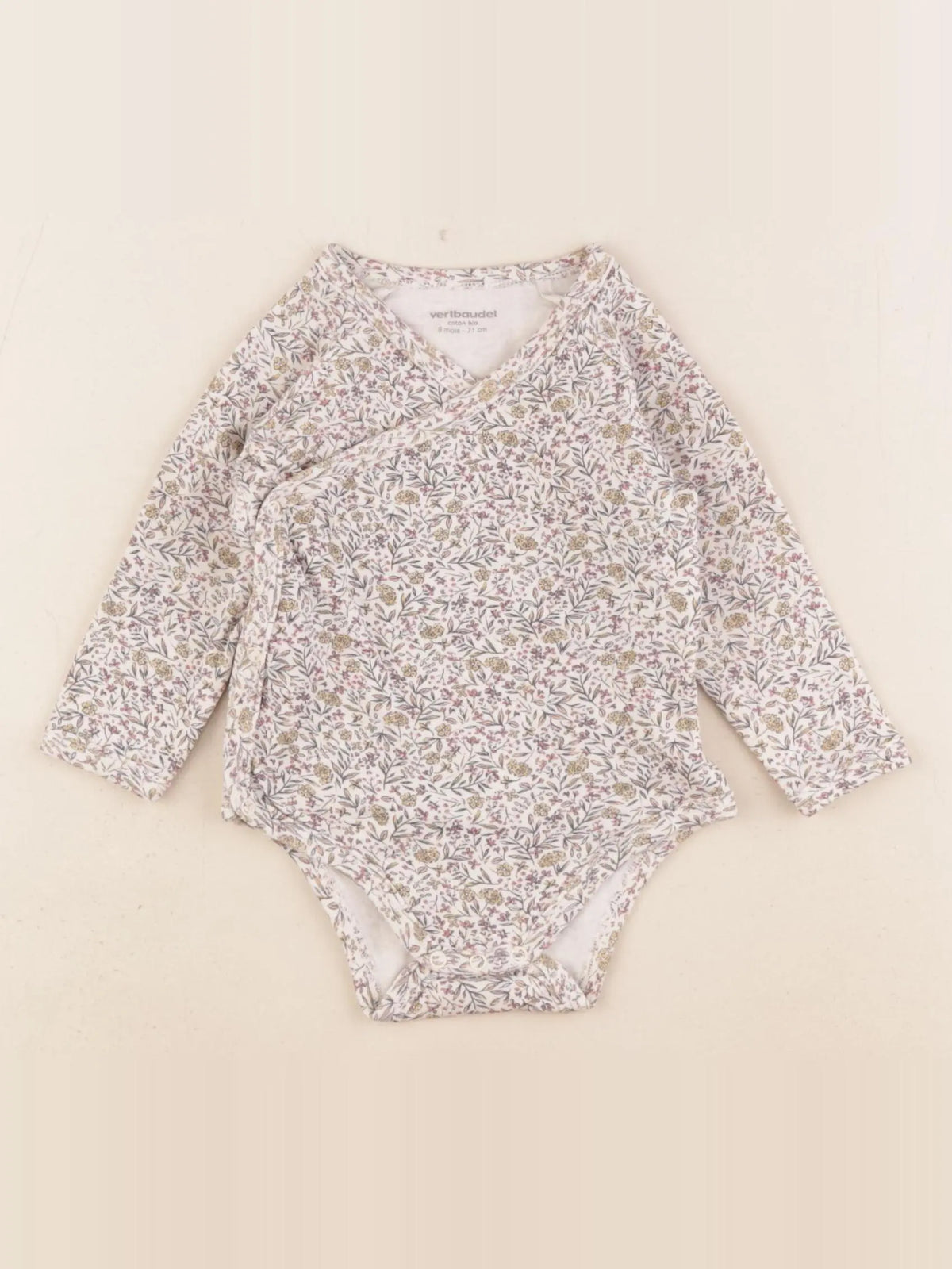 Vertbaudet - body beige - 9 mois