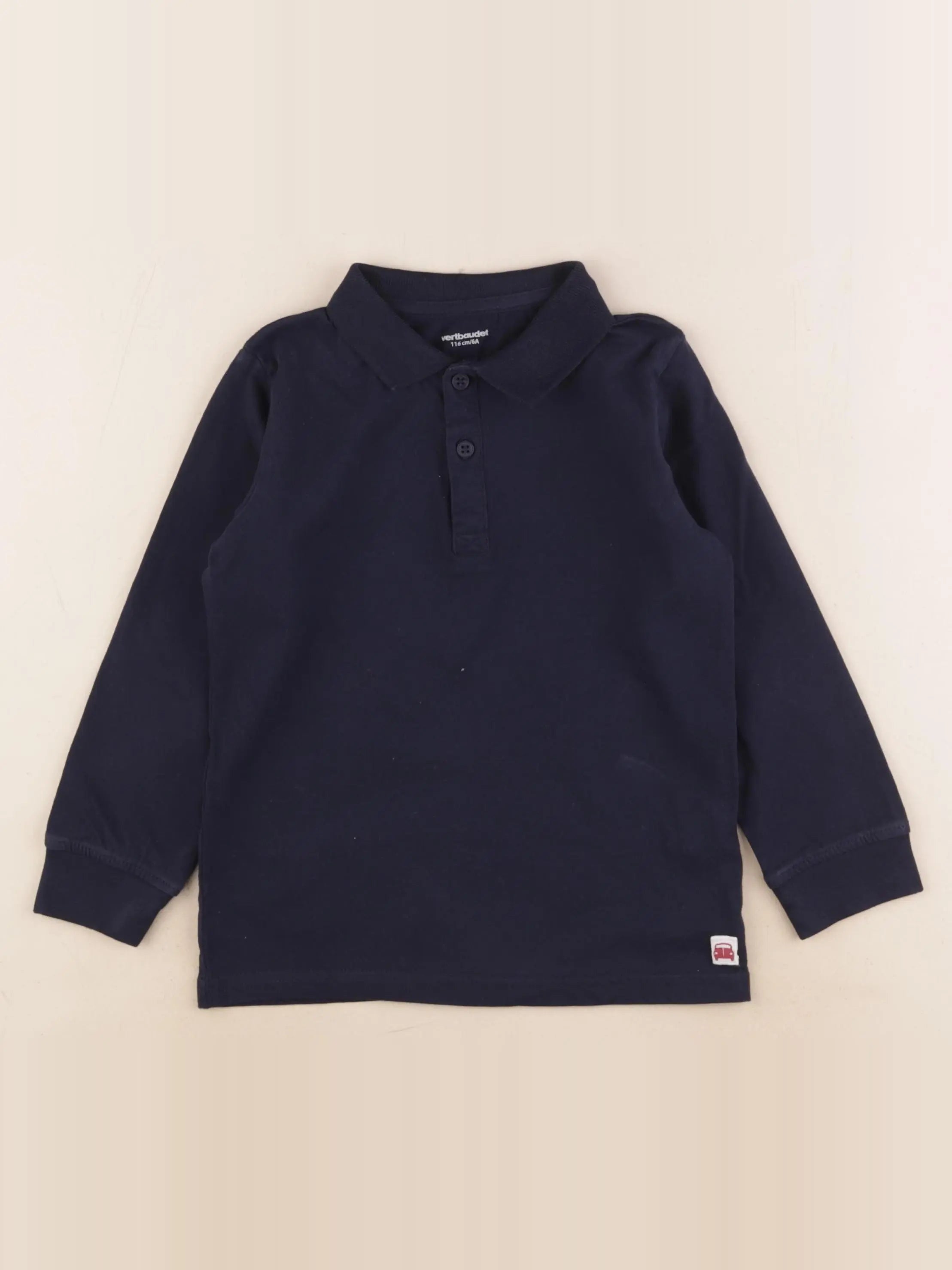 Vertbaudet - polo bleu - 6 ans