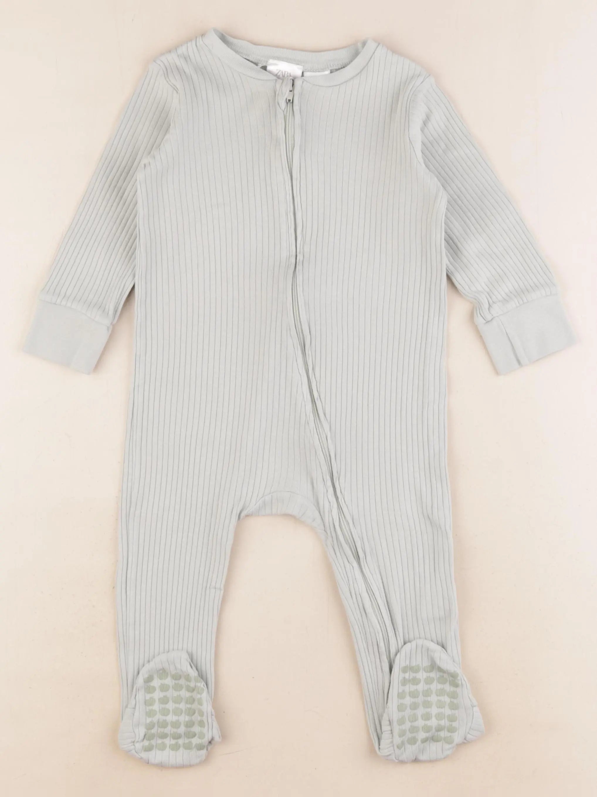 Zara - pyjama coton vert - 12/18 mois