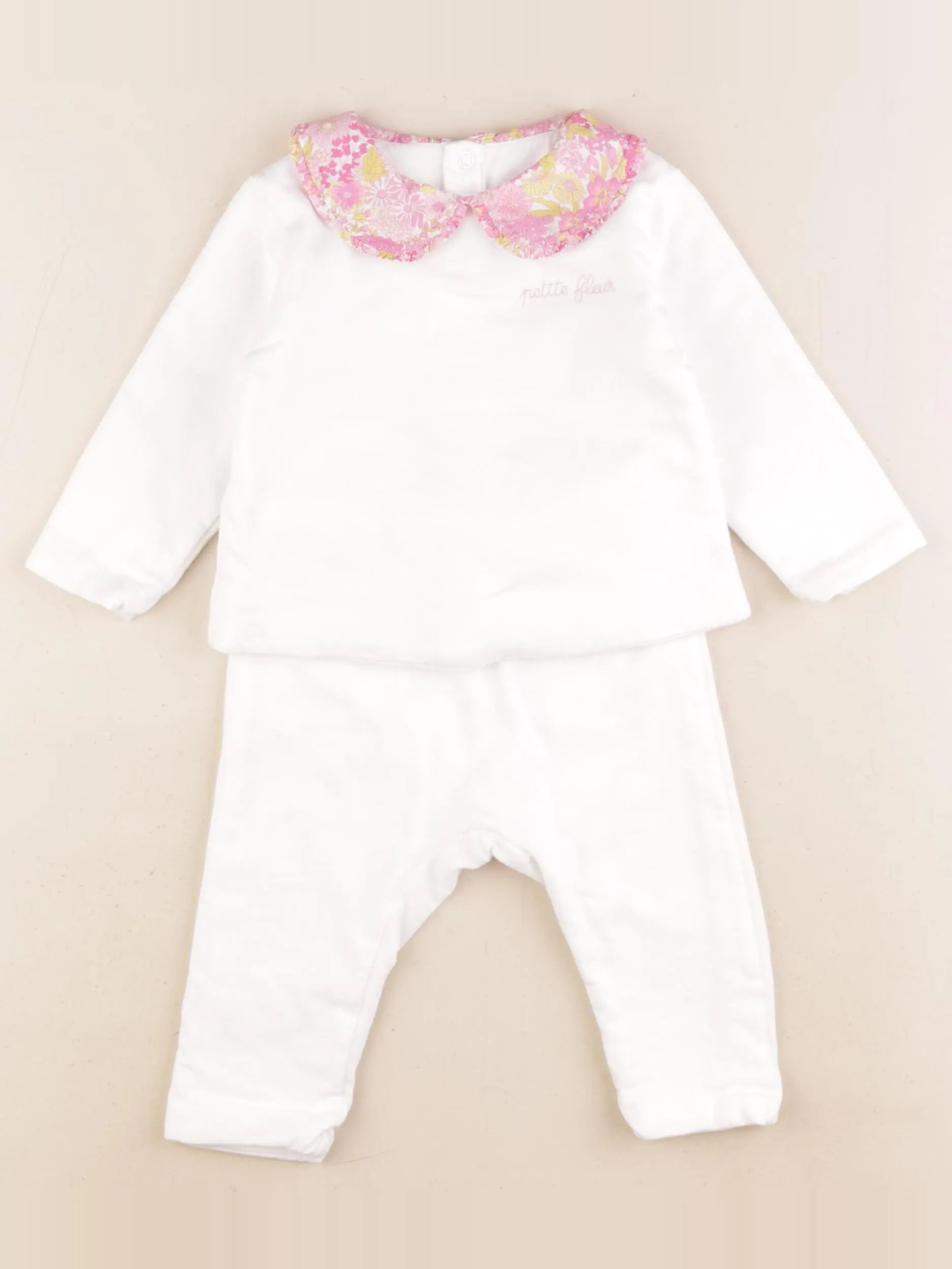Jacadi - ensemble blanc - 12 mois