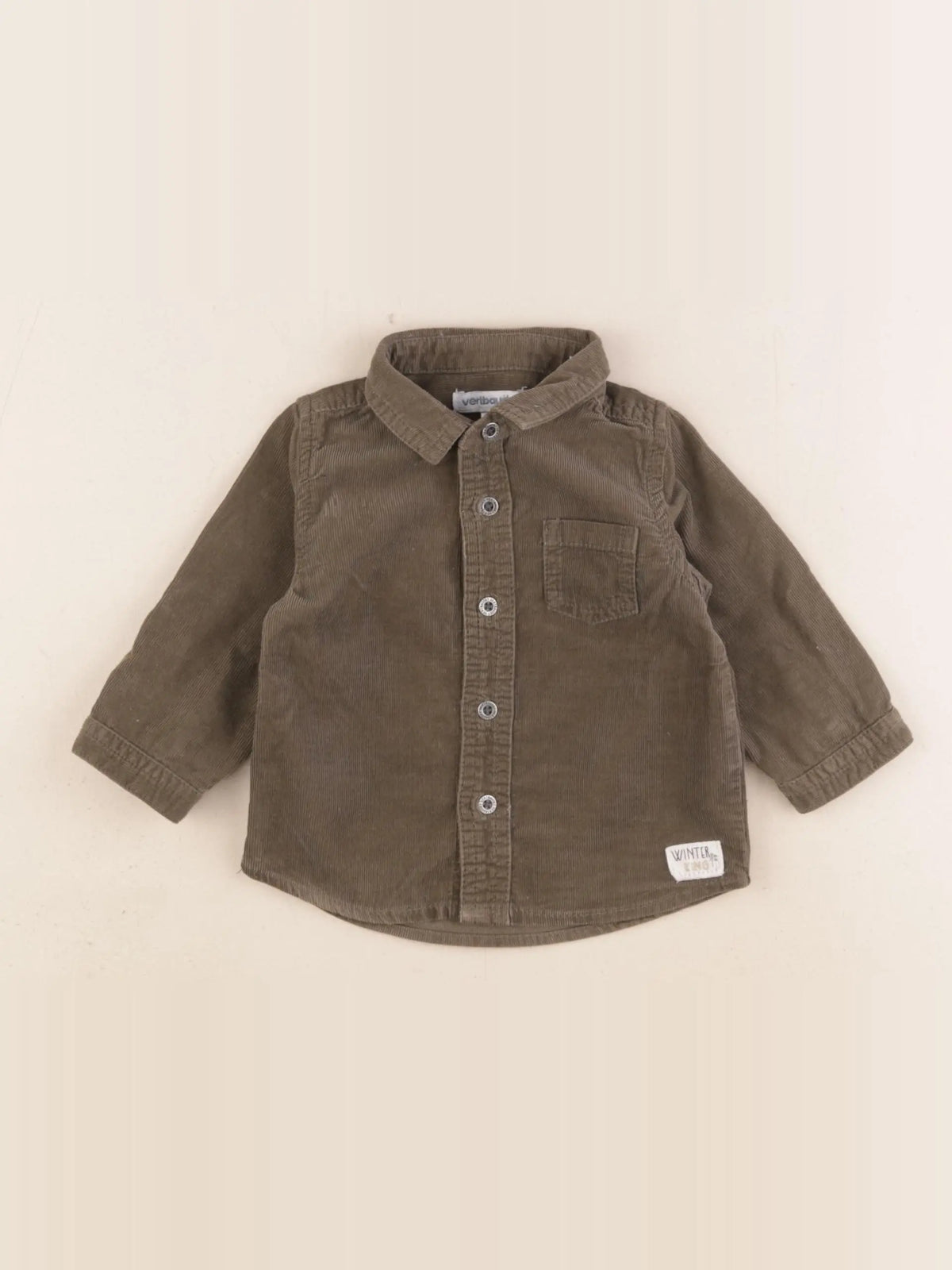Vertbaudet - chemise vert - 6 mois