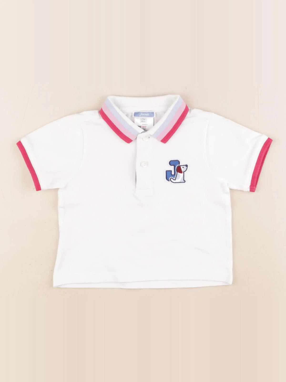 Jacadi - polo blanc - 24 mois