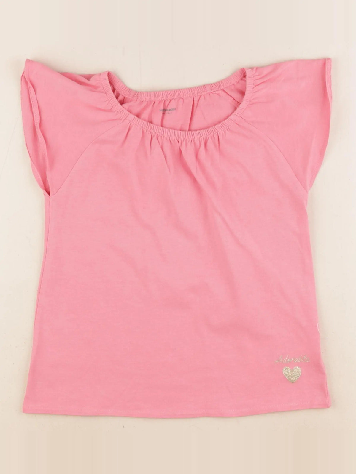 Vertbaudet - tee-shirt rose - 8 ans