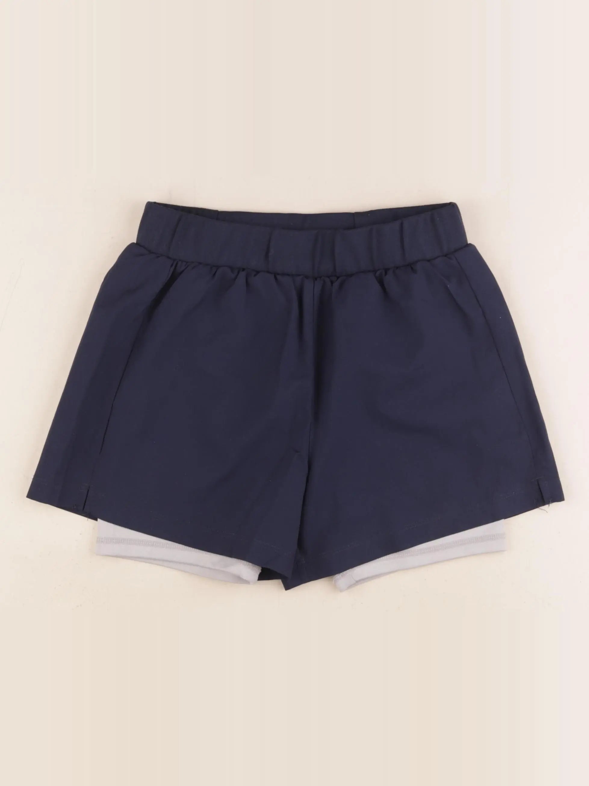Vertbaudet - short de sport bleu, gris - 9 ans