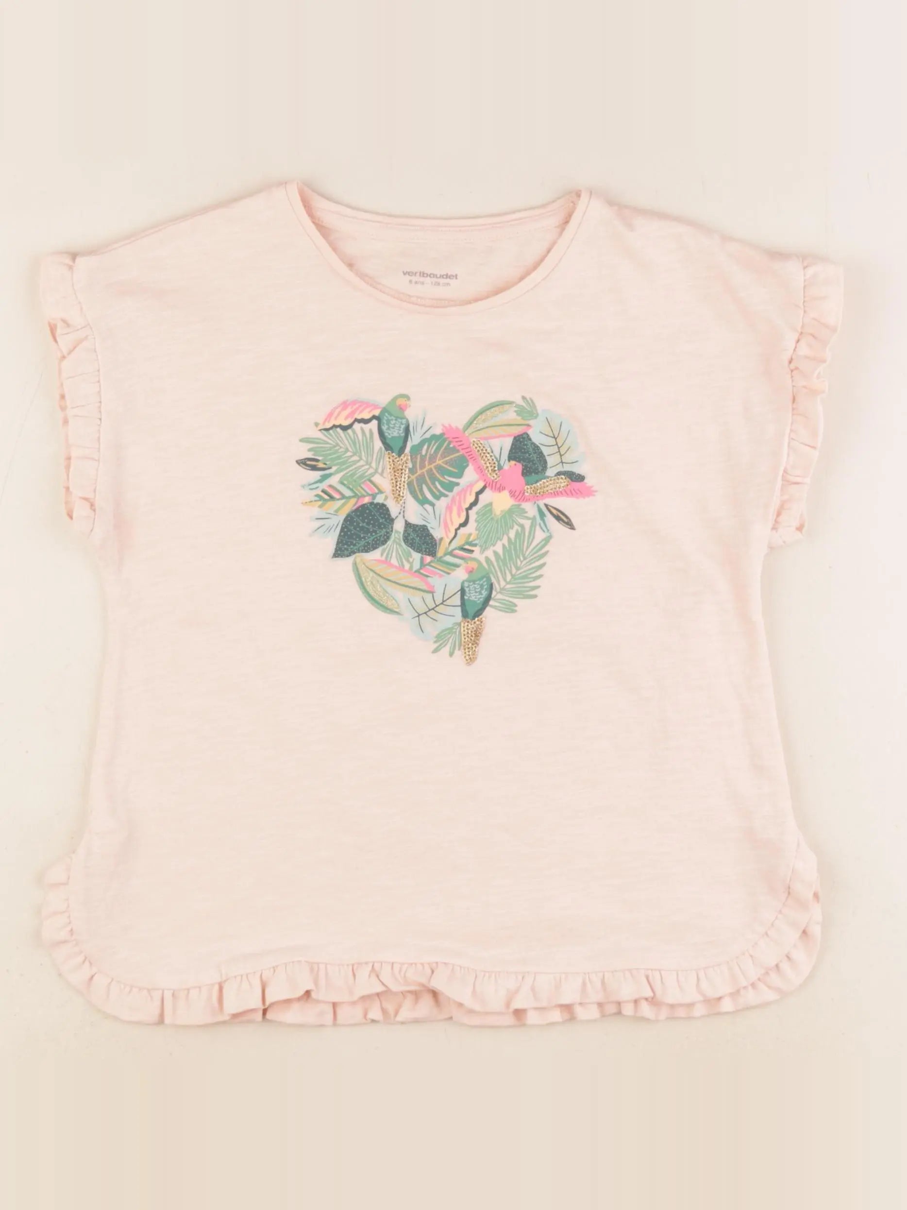 Vertbaudet - tee-shirt rose - 8 ans