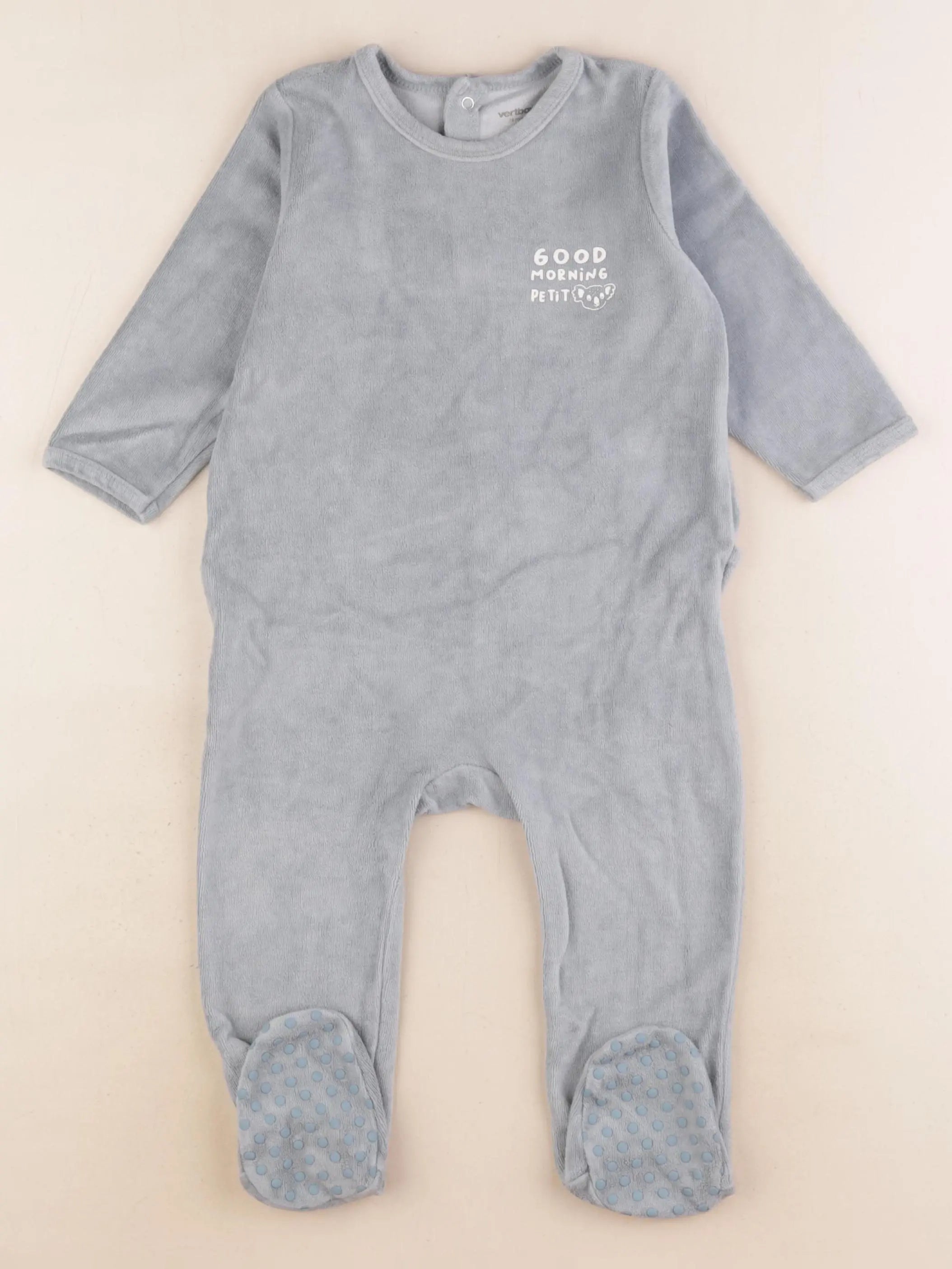 Vertbaudet - pyjama velours bleu - 18 mois