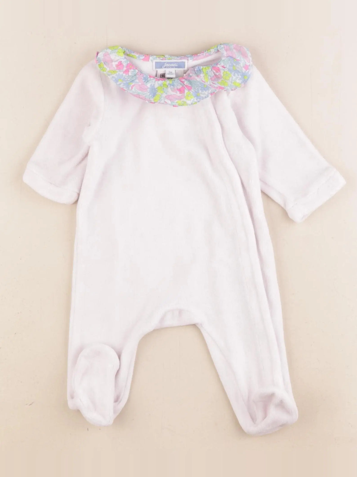 Jacadi - pyjama liberty velours rose - 3 mois