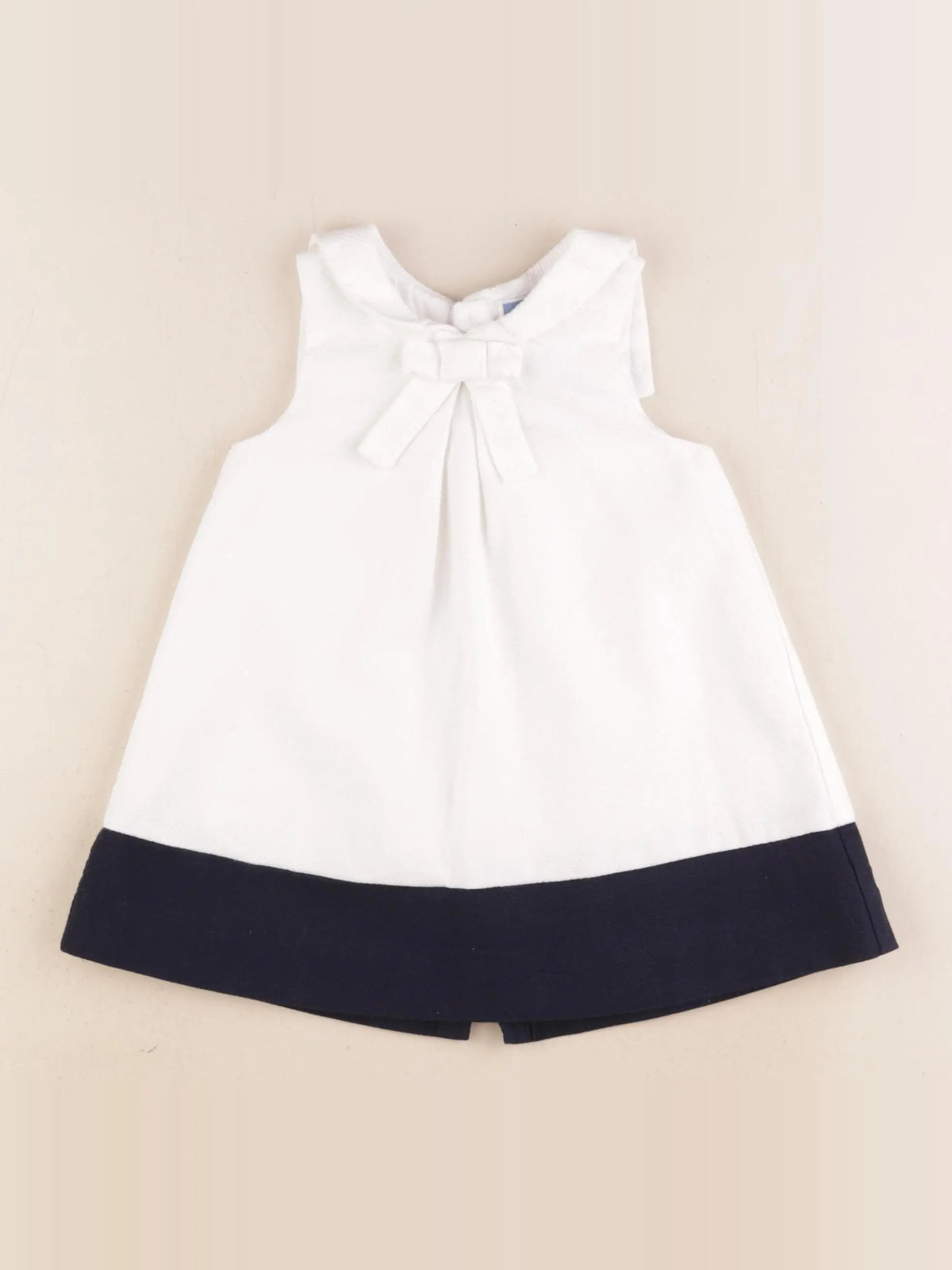 Jacadi - robe blanc, bleu - 18 mois