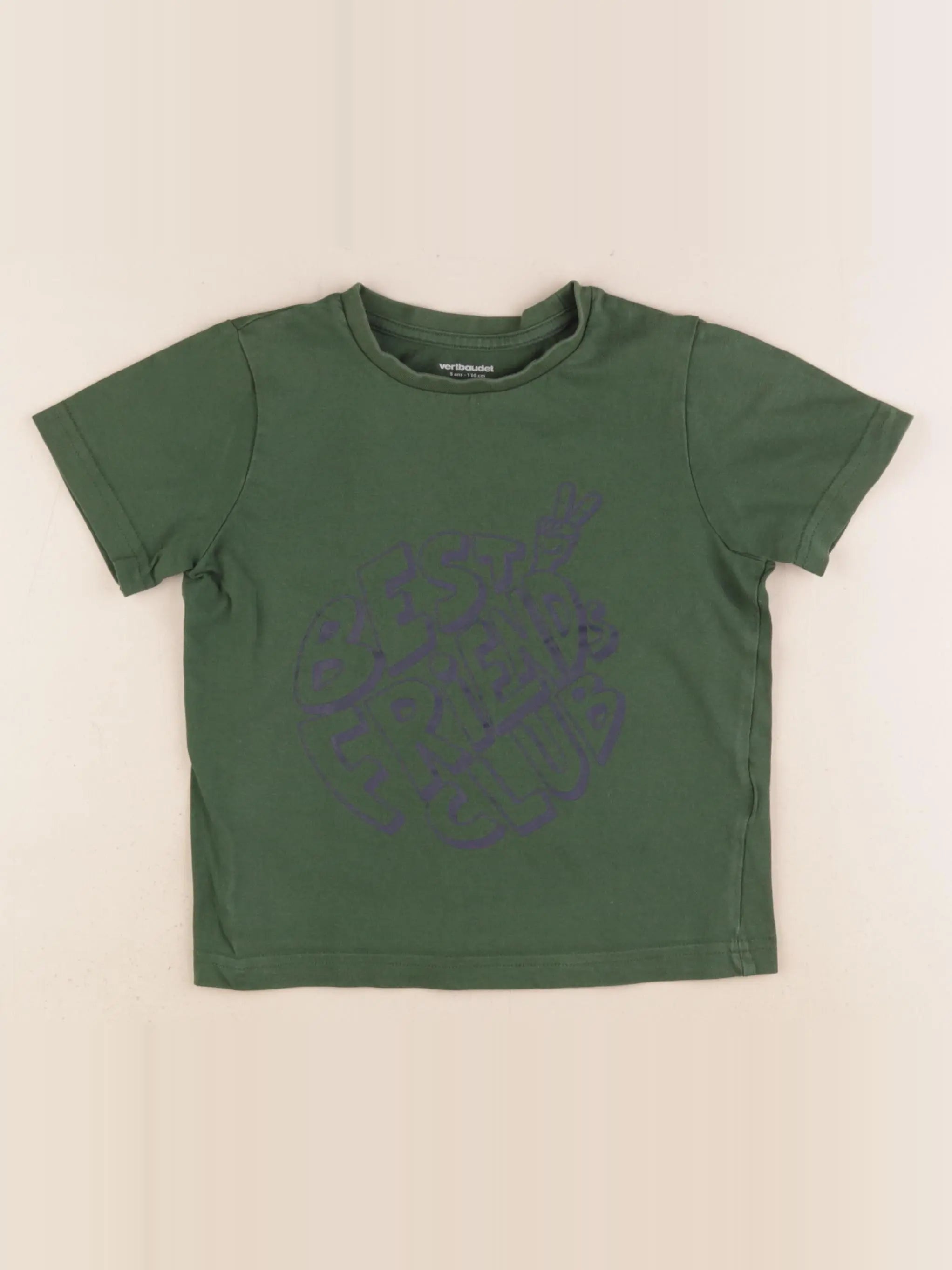 Vertbaudet - tee-shirt vert - 5 ans