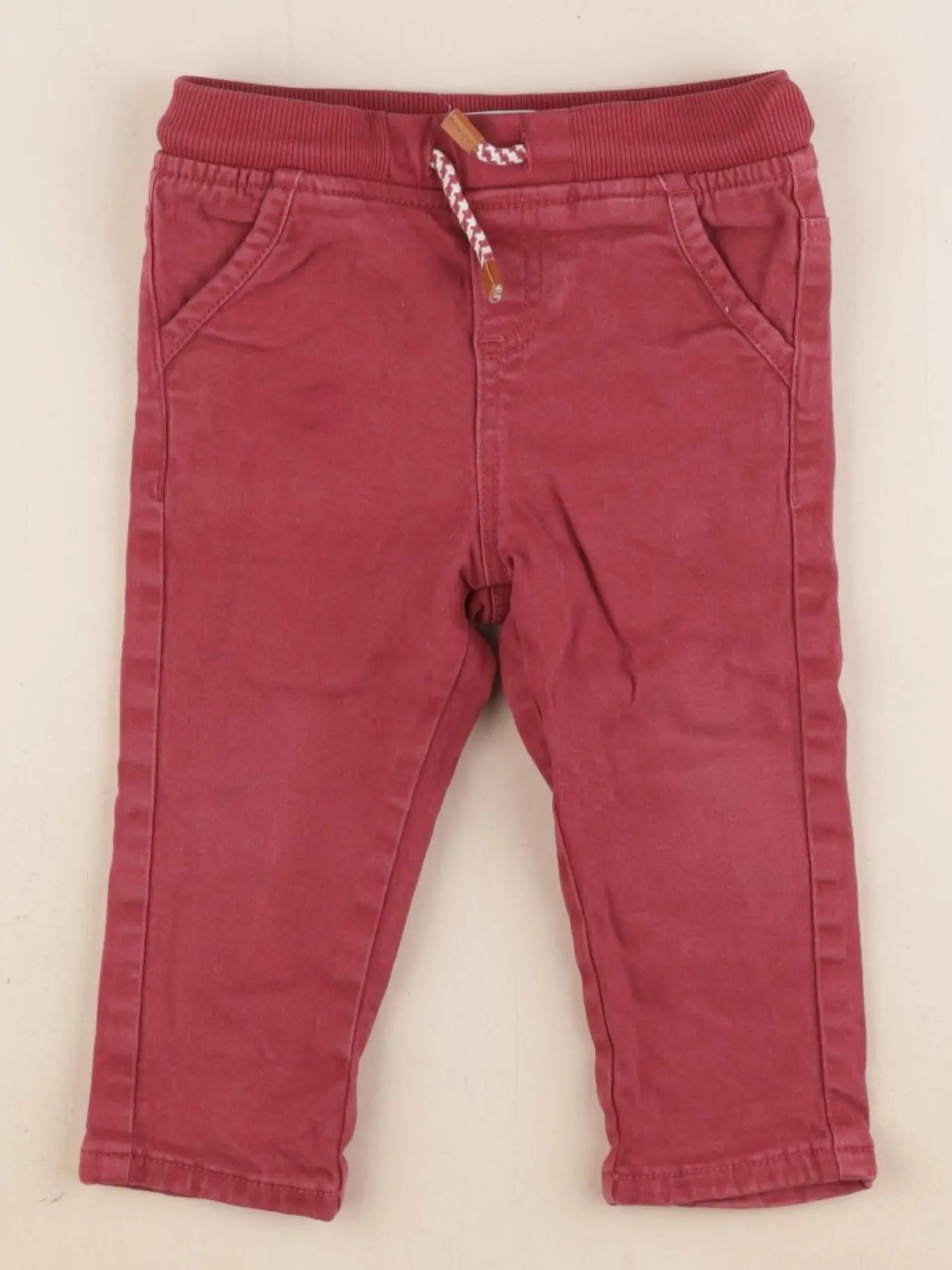 Vertbaudet - pantalon doublé rouge - 18 mois