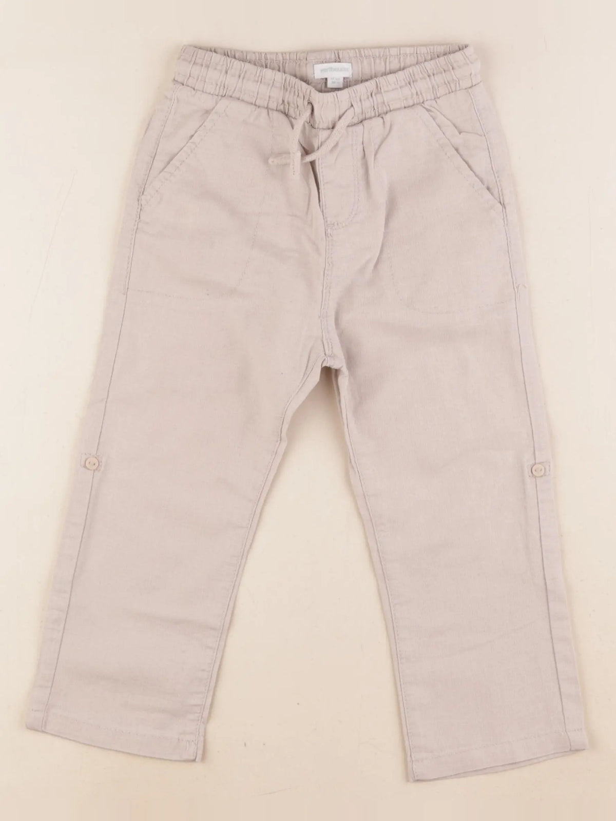 Vertbaudet - pantalon beige - 3 ans