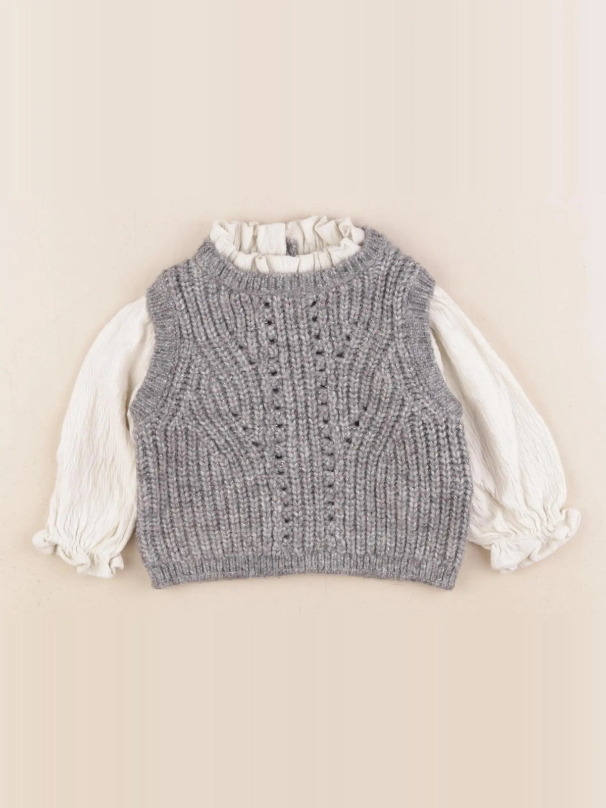 Tape à l'oeil - pull gris, argent - 3 mois
