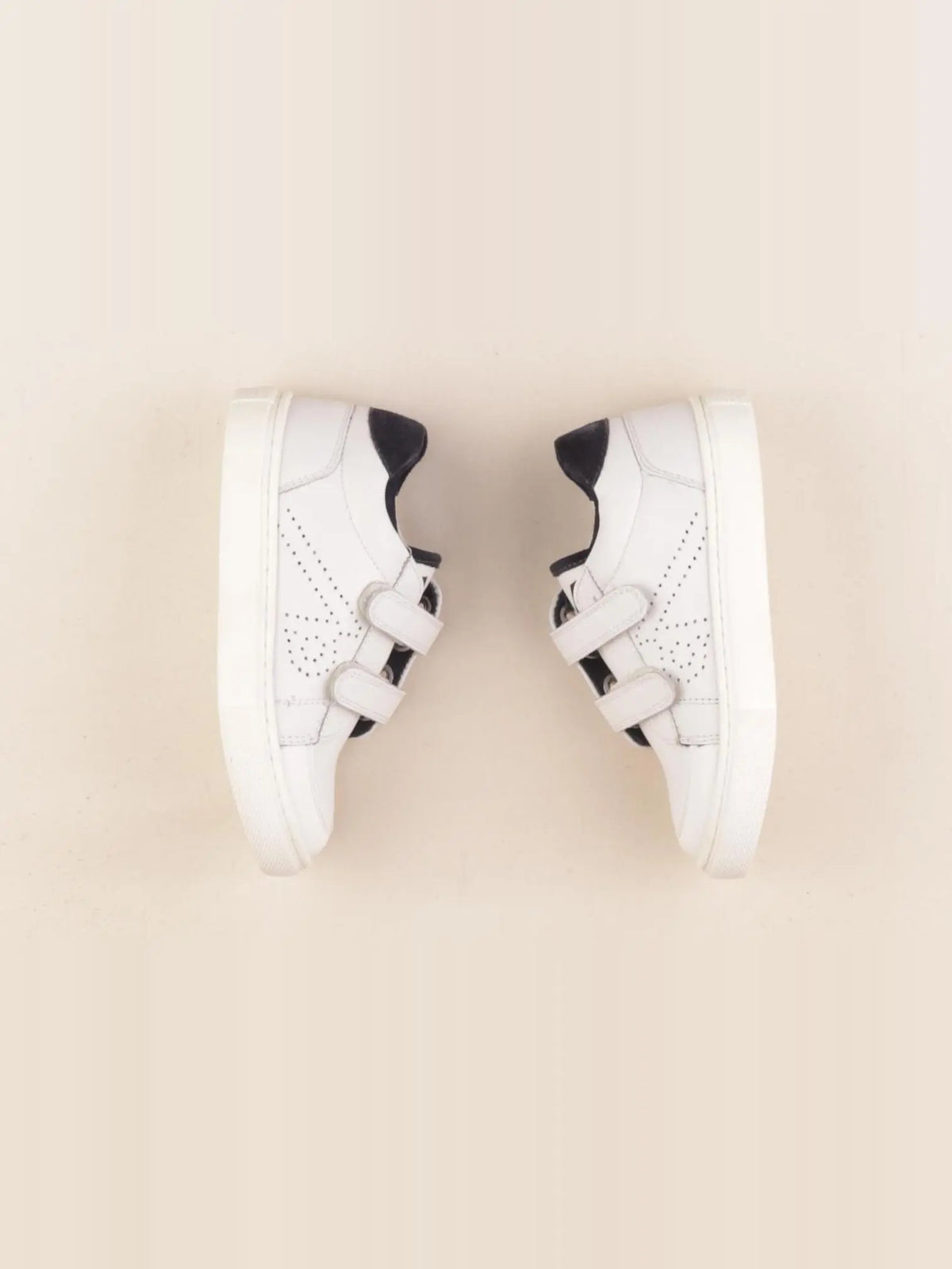 Vertbaudet - tennis à scratch/ lacets blanc - pointure 28