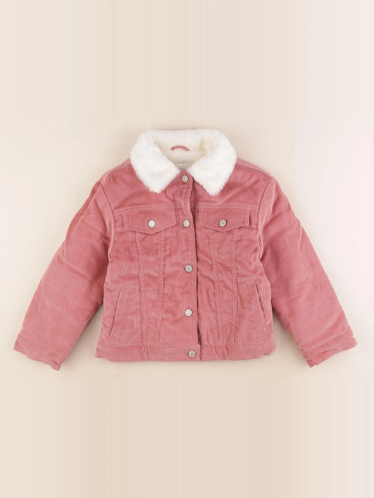 Vertbaudet - veste doublé rose - 7 ans