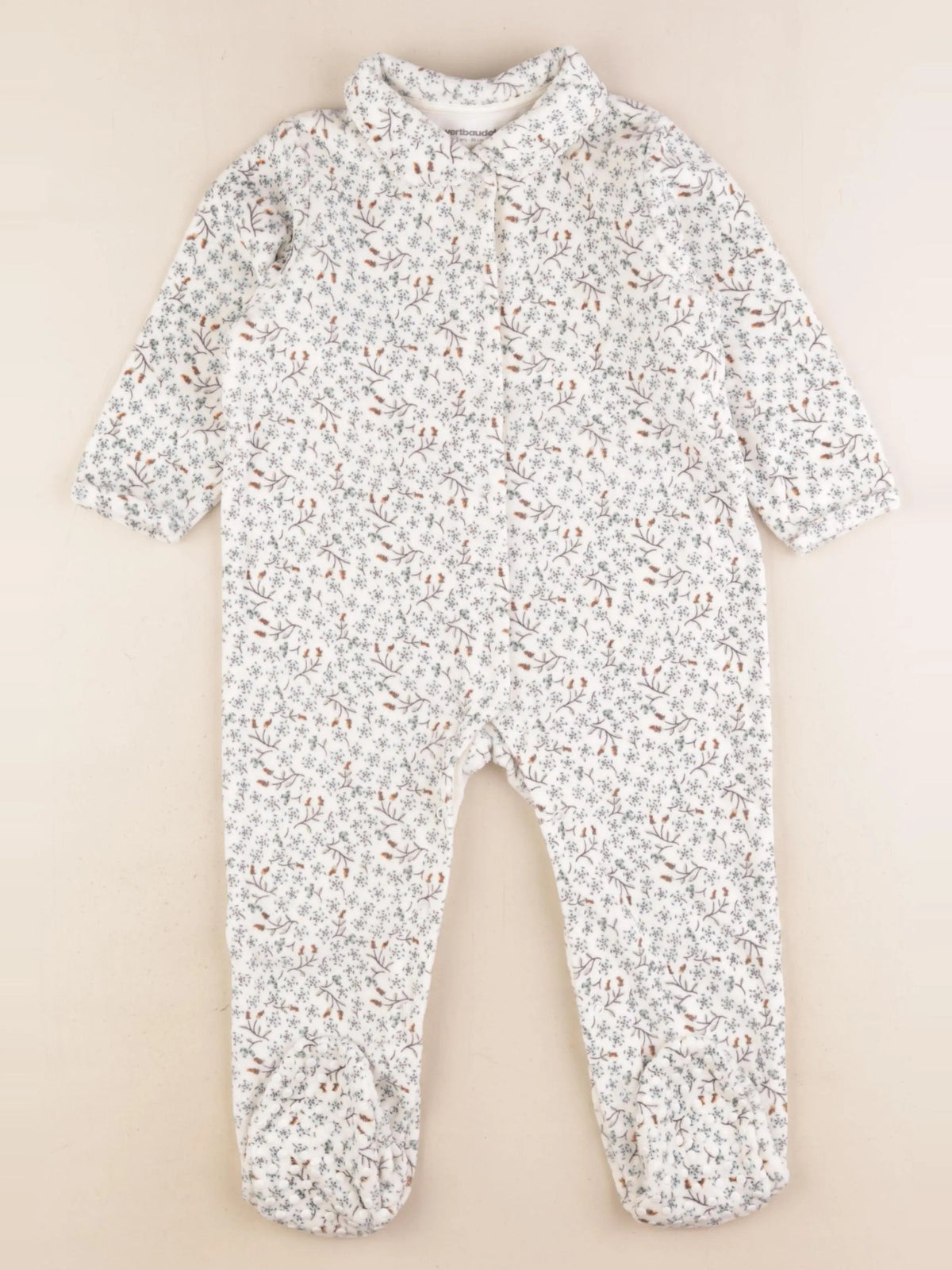 Vertbaudet - pyjama velours multicolore - 2 ans