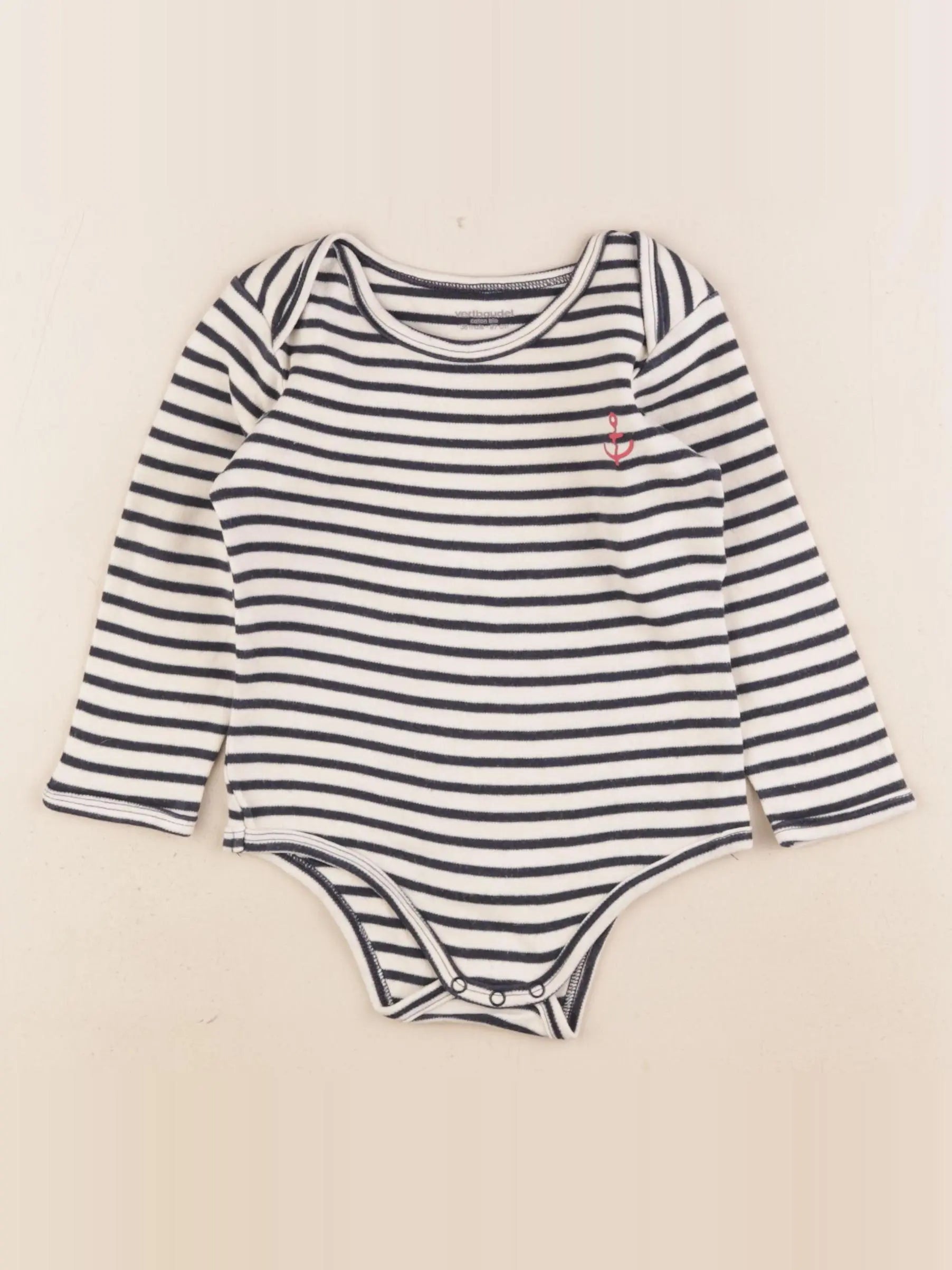 Vertbaudet - body beige, bleu - 36 mois